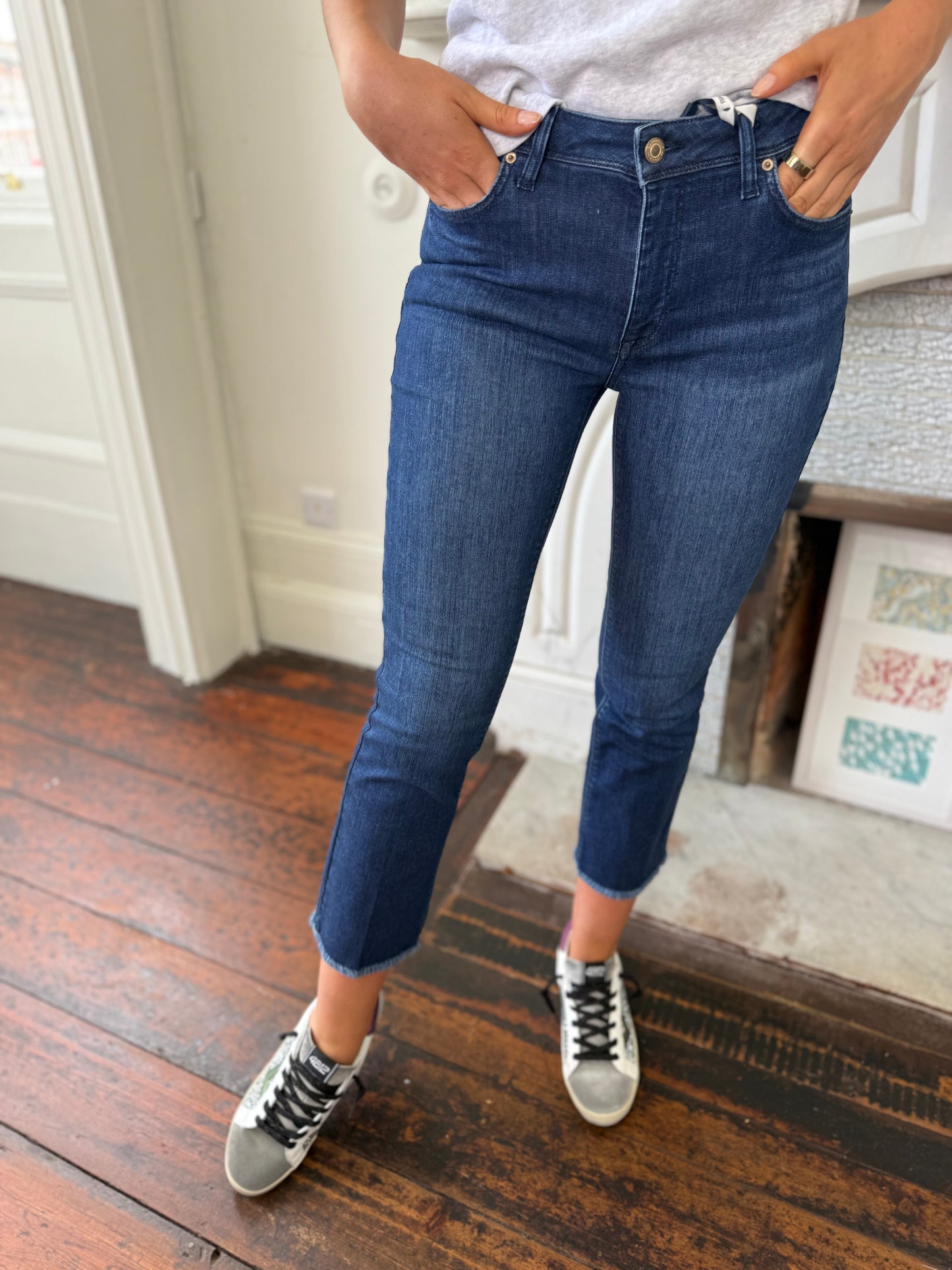 Raffaello Rossi RR. Vic 6/8 Cropped Dark Blue