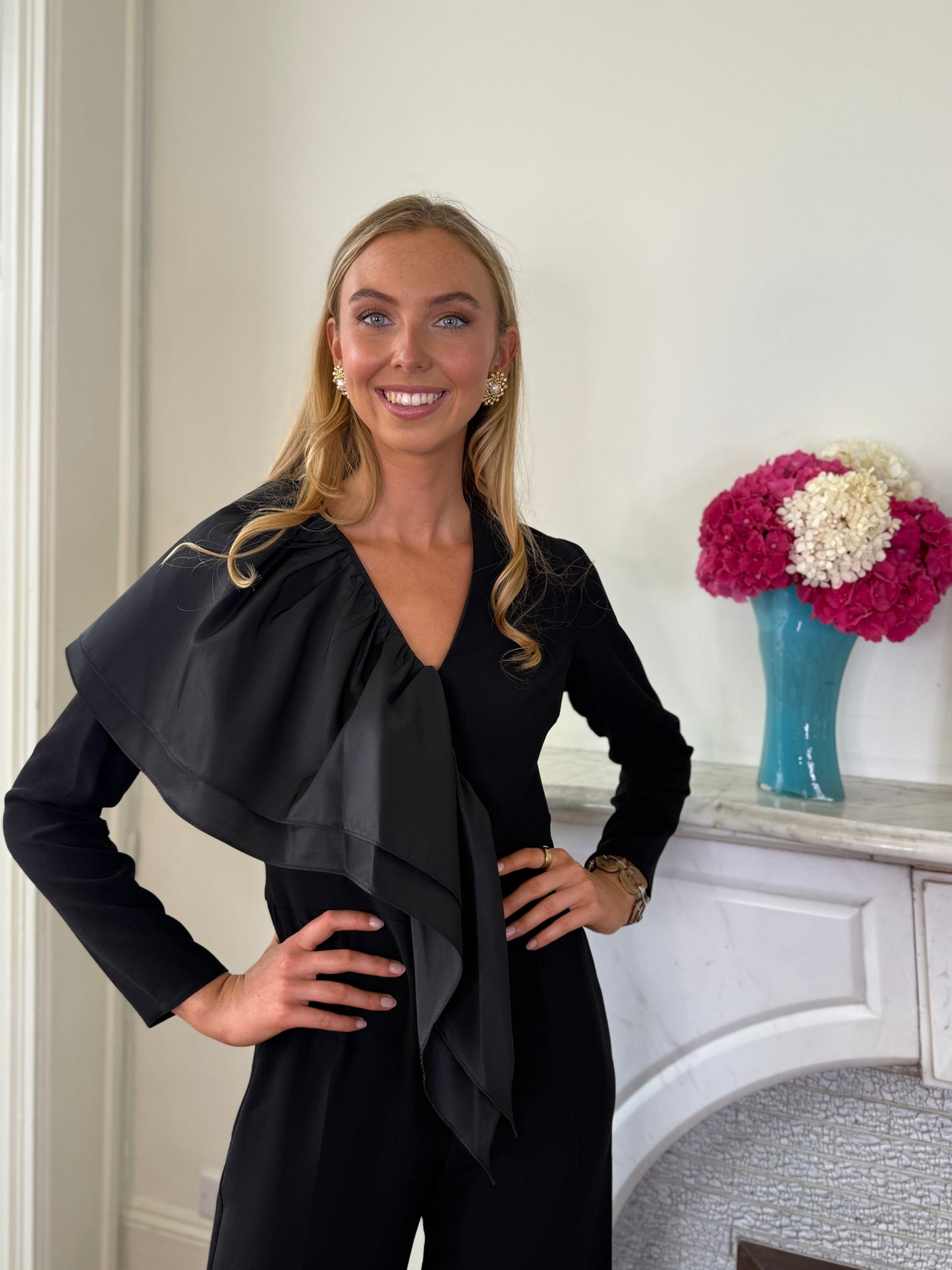 Kameya Black Wide Leg Jumpsuit