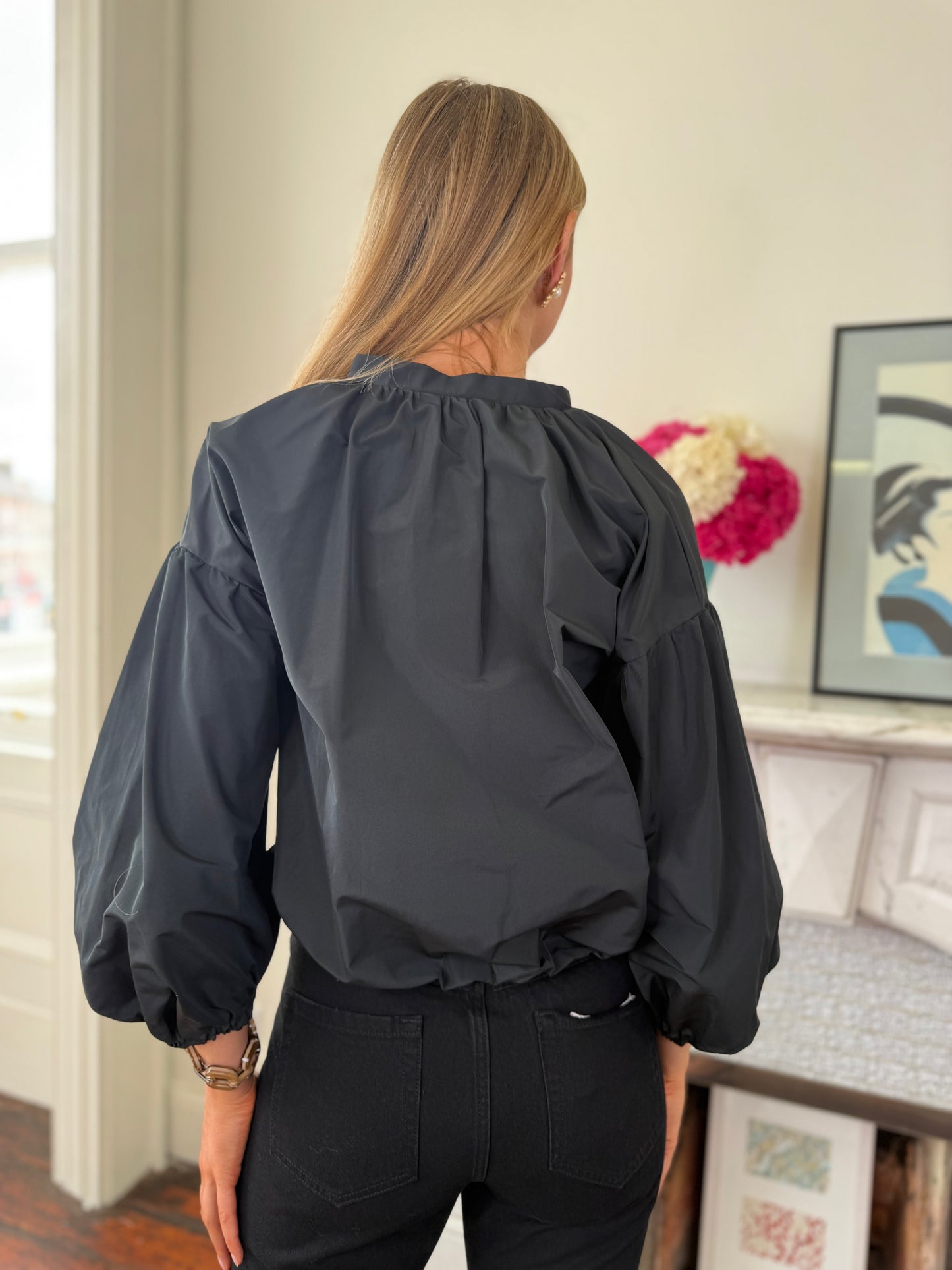 Iblues Viscosa Bomber Jacket in Black
