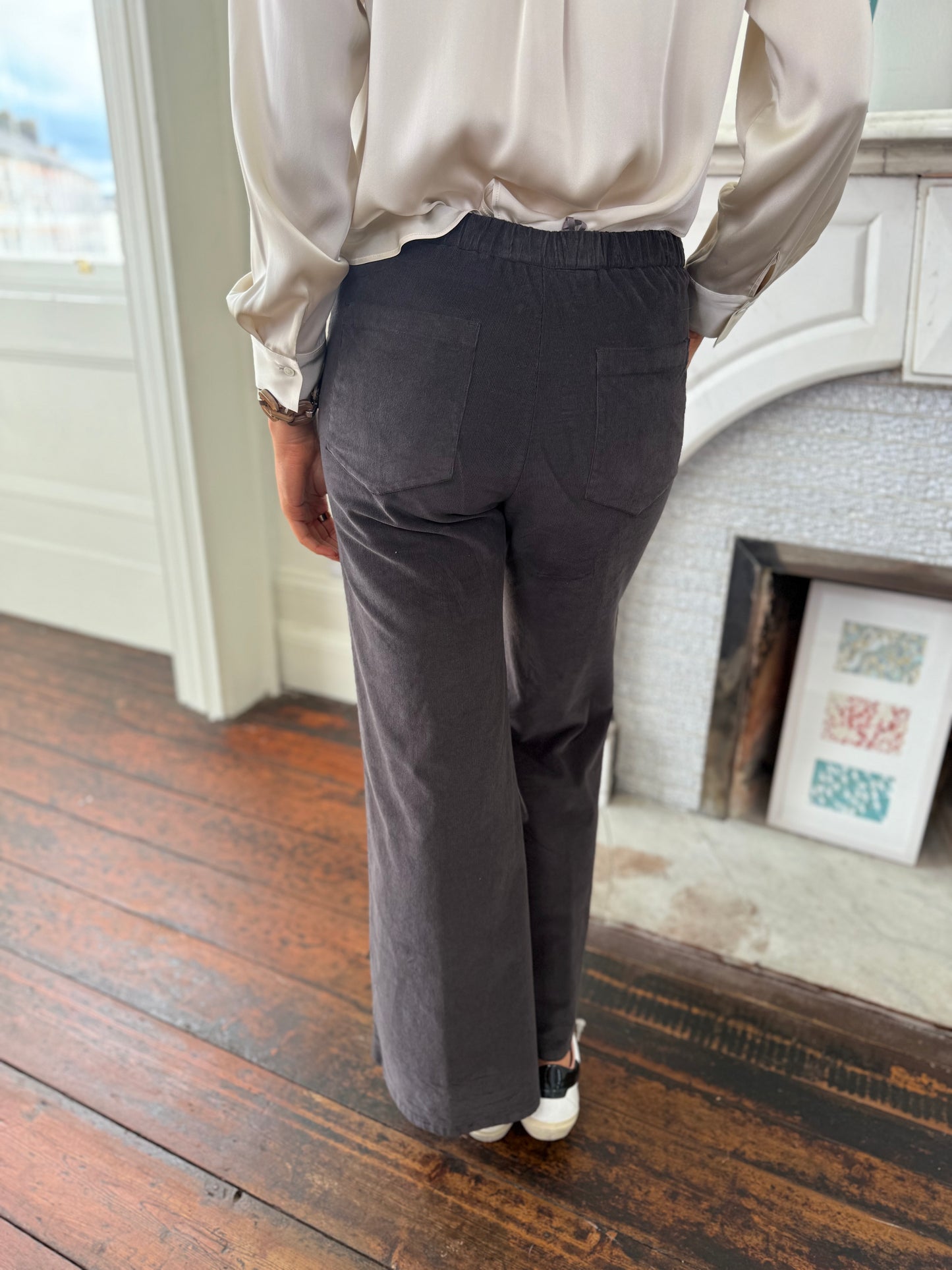 Rosso35 Chocolate Brown Wide Leg Corduroy Trousers