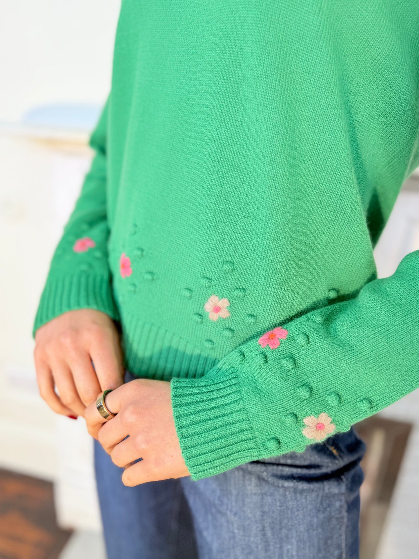 Cocoa Cashmere Sally Fern Green Jumper