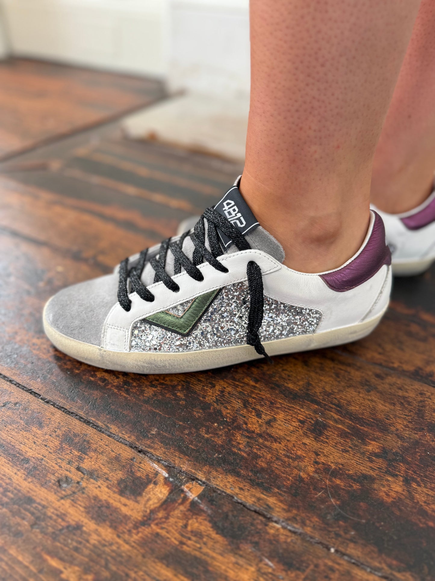4B12 Supreme Shoe in Silver and Purple