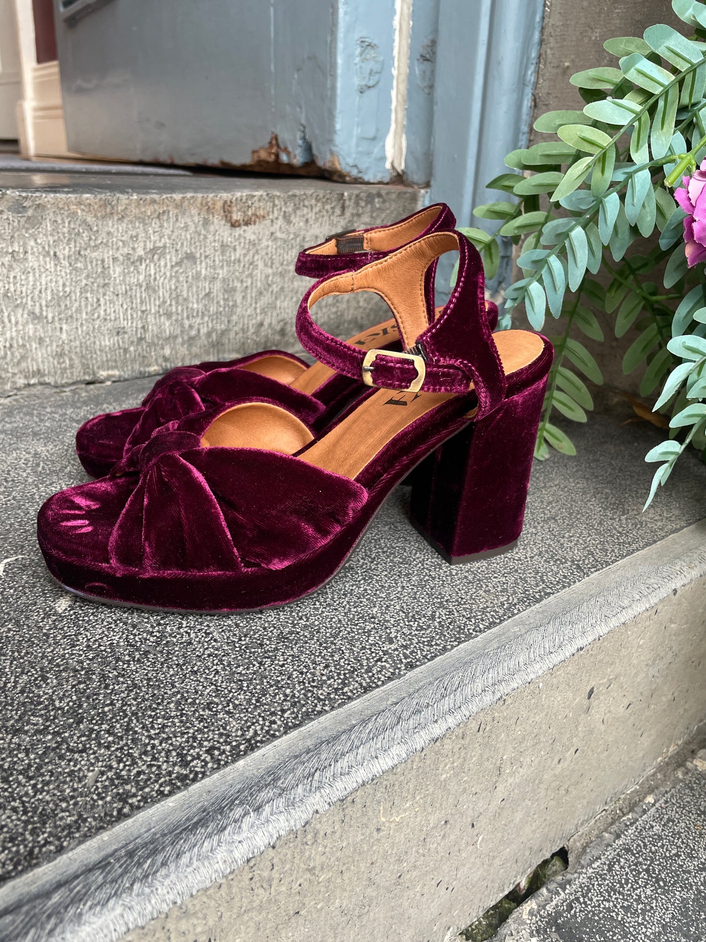 Esska Vanya Velvet Bordeaux