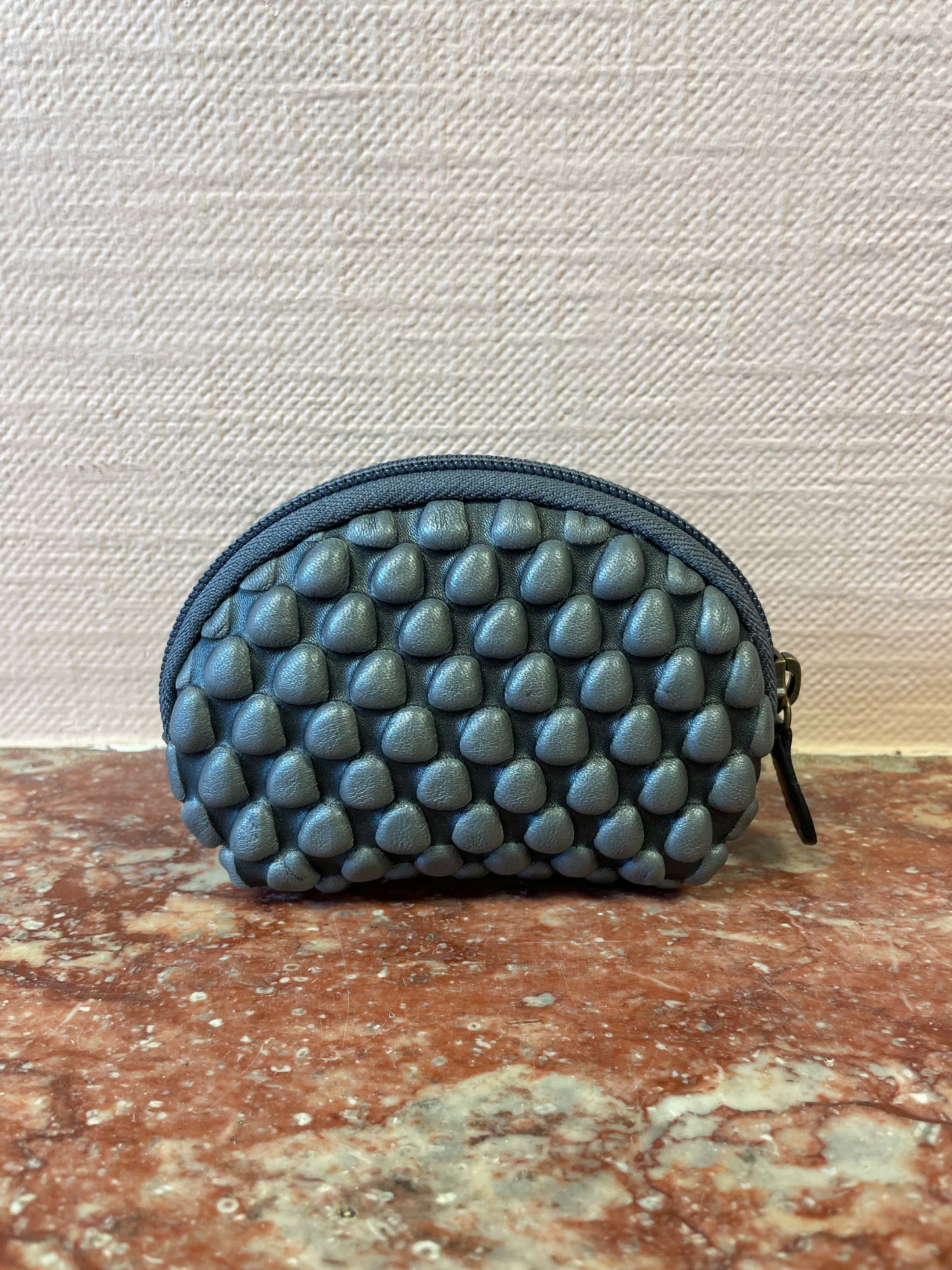 Tissa Fontaneda Half Moon Purse Steel Grey