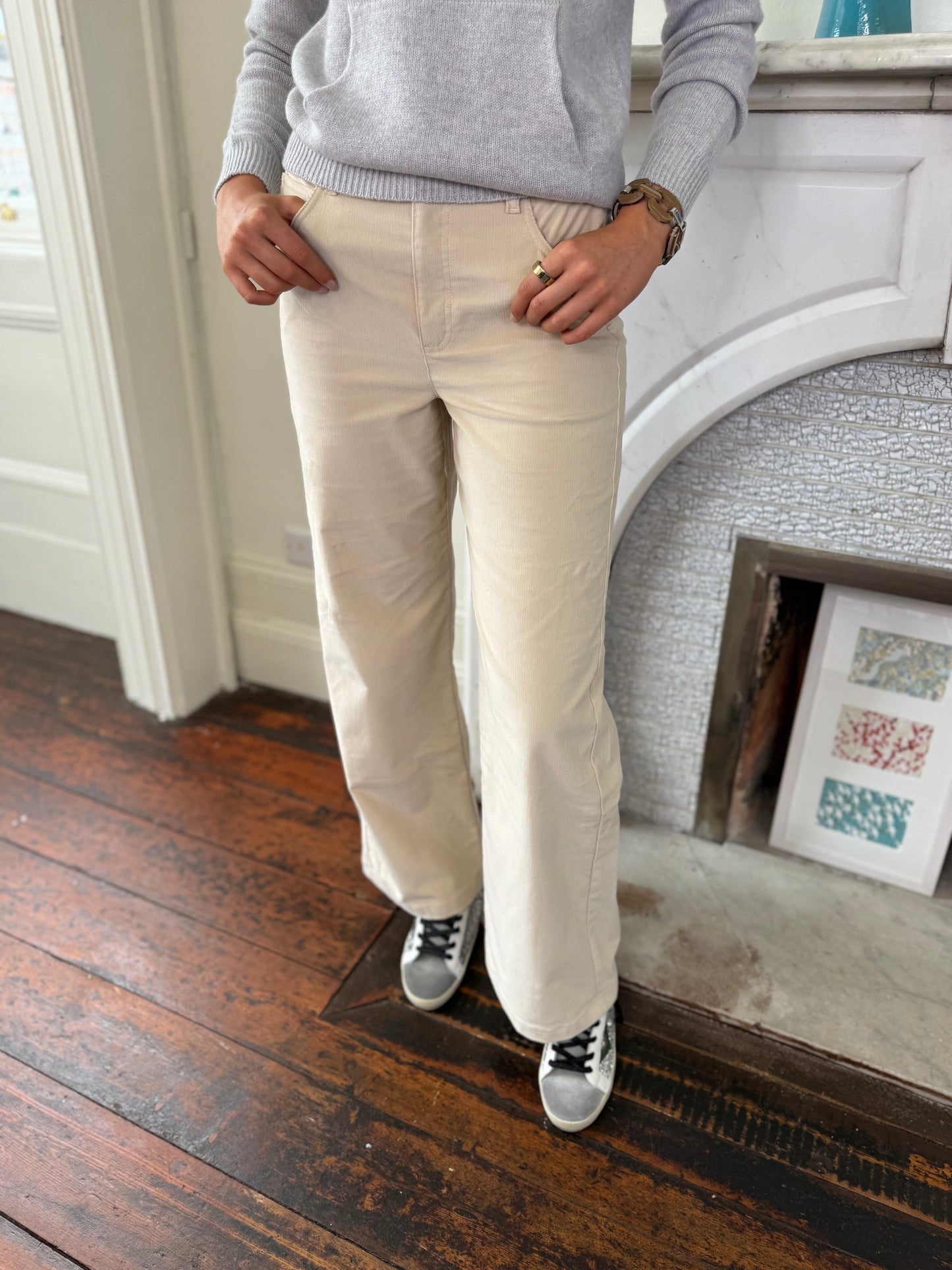 Iblues Martin Light Beige Fine Corduroy Jeans