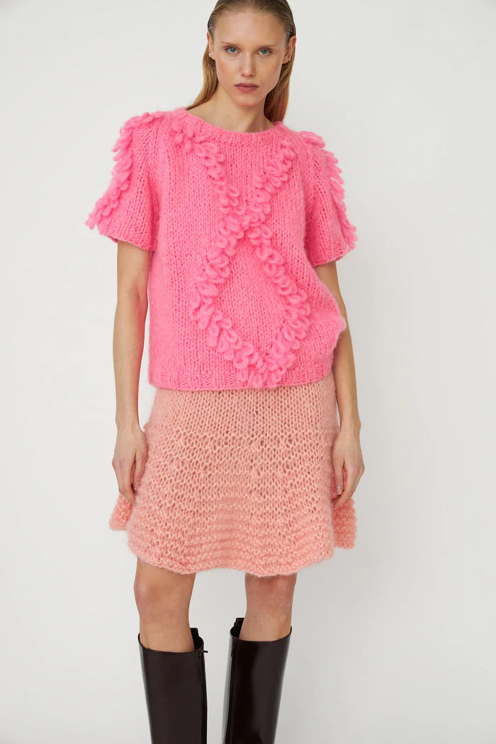 Dawnxdare Estelle Diamond Knit Top