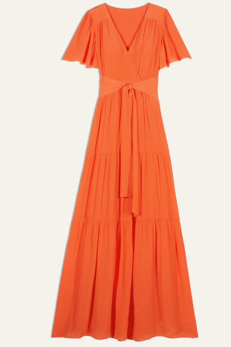 Natalia Burnt Orange Long Dress