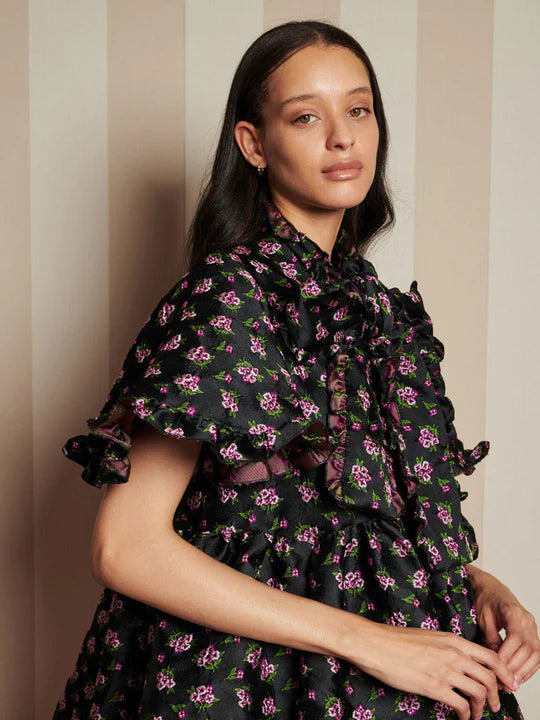 Sister Jane Canopy Jacquard Mini Dress