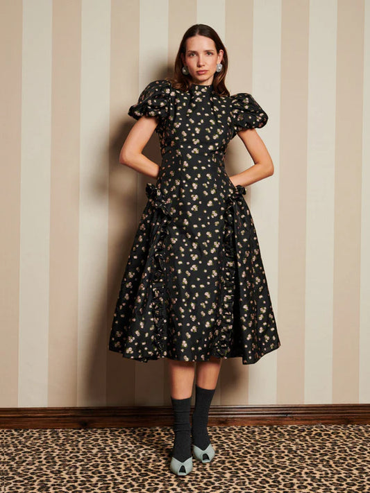 Sister Jane Tea Rose Jacquard Midi Dress