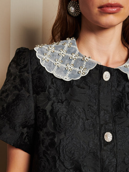 Sister Jane Chandelier Jacquard Mini Dress