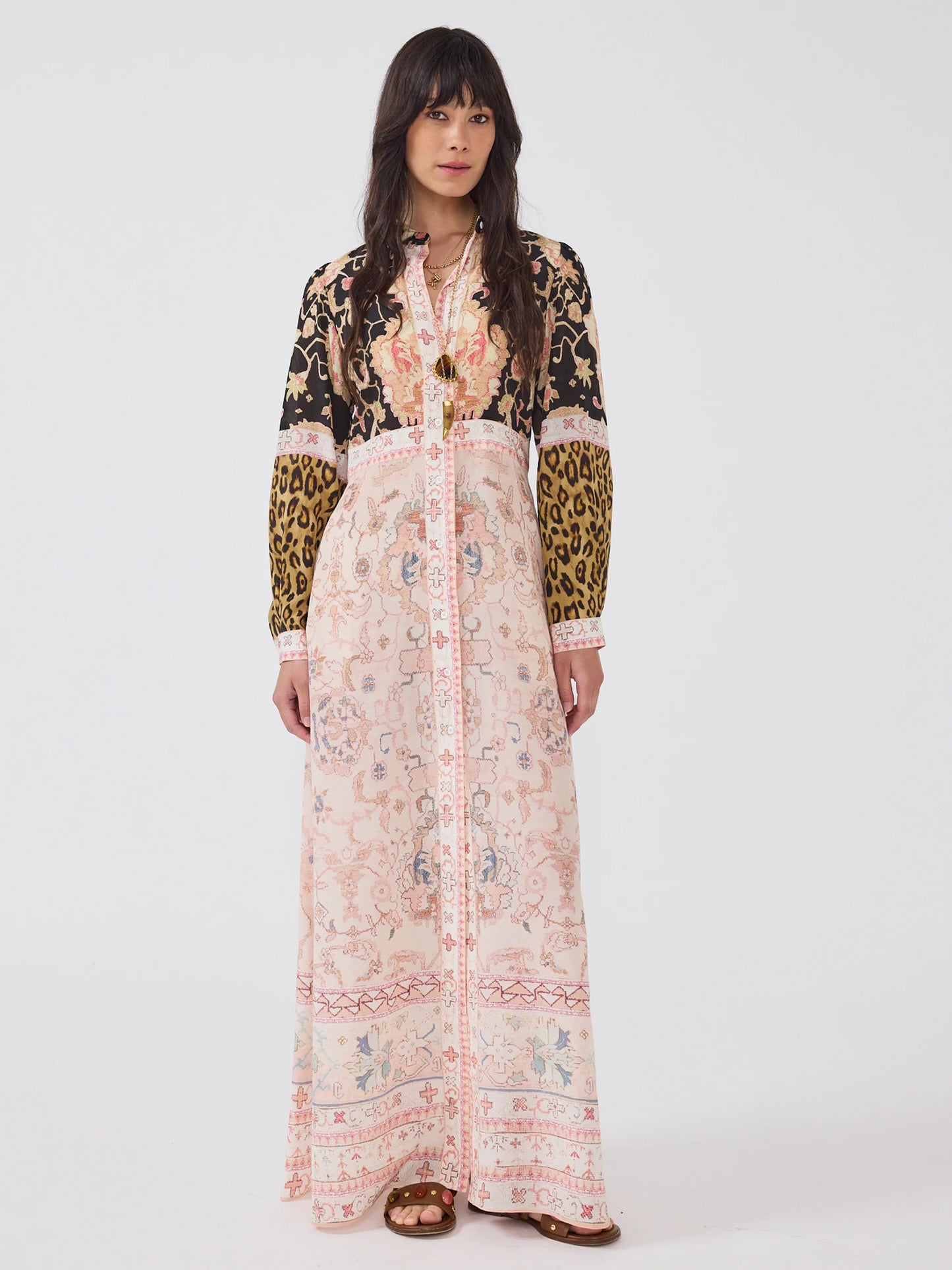 Hayley Menzies Desert Loom Silk Shirt Dress