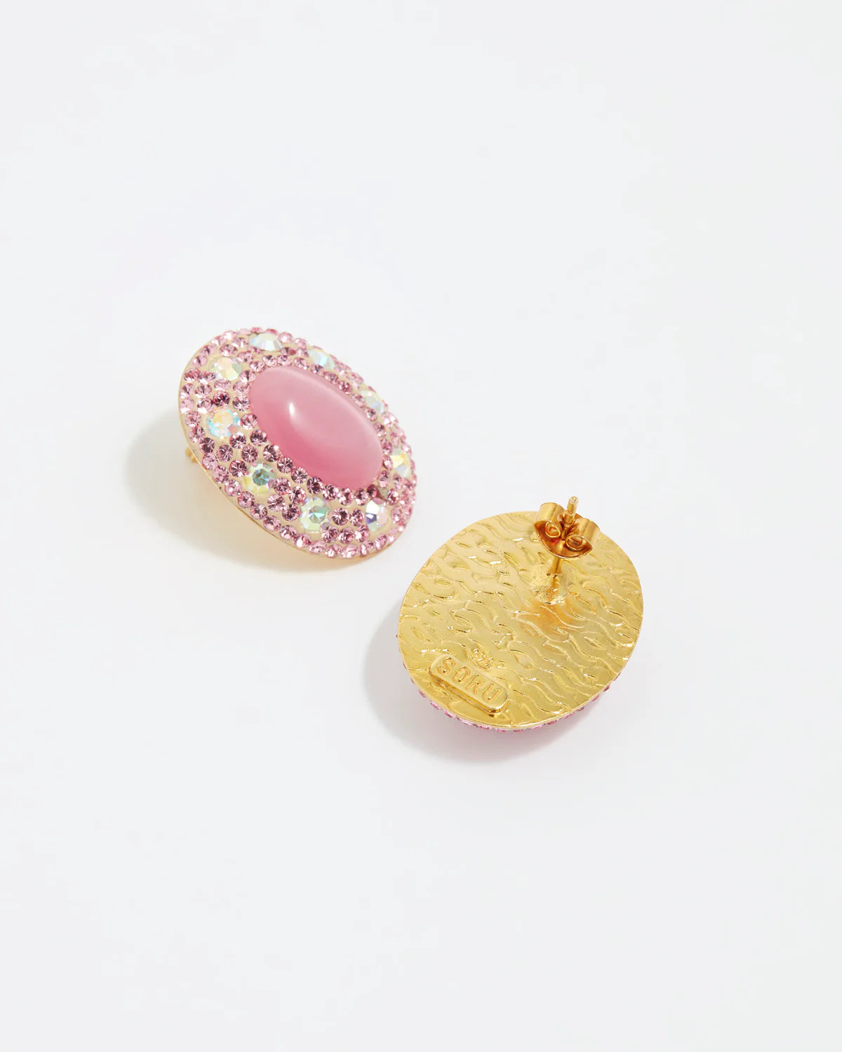Soru Pink Dot Stud Earrings