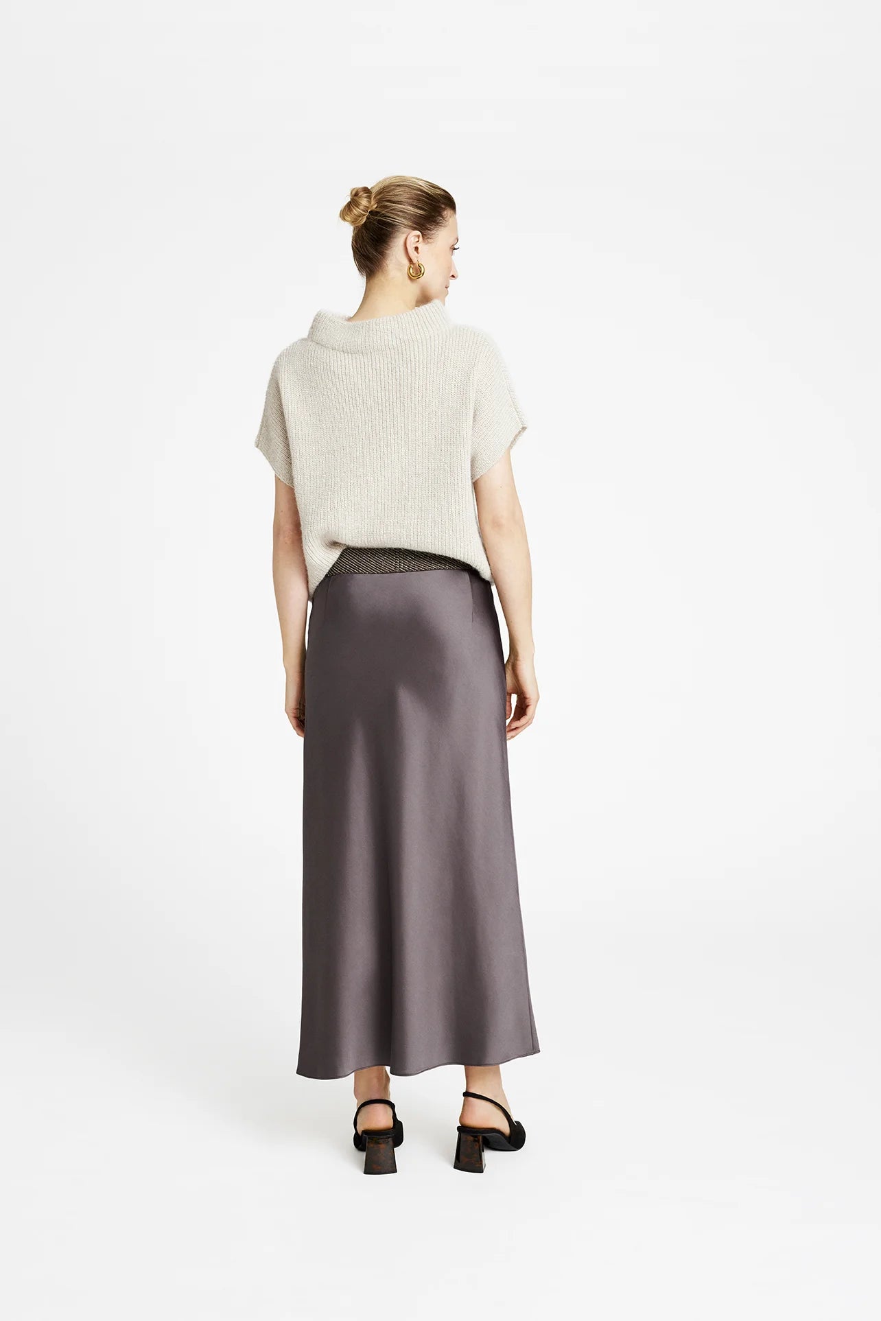 Gustav Eily Taupe Brown Bias Cut Long Skirt