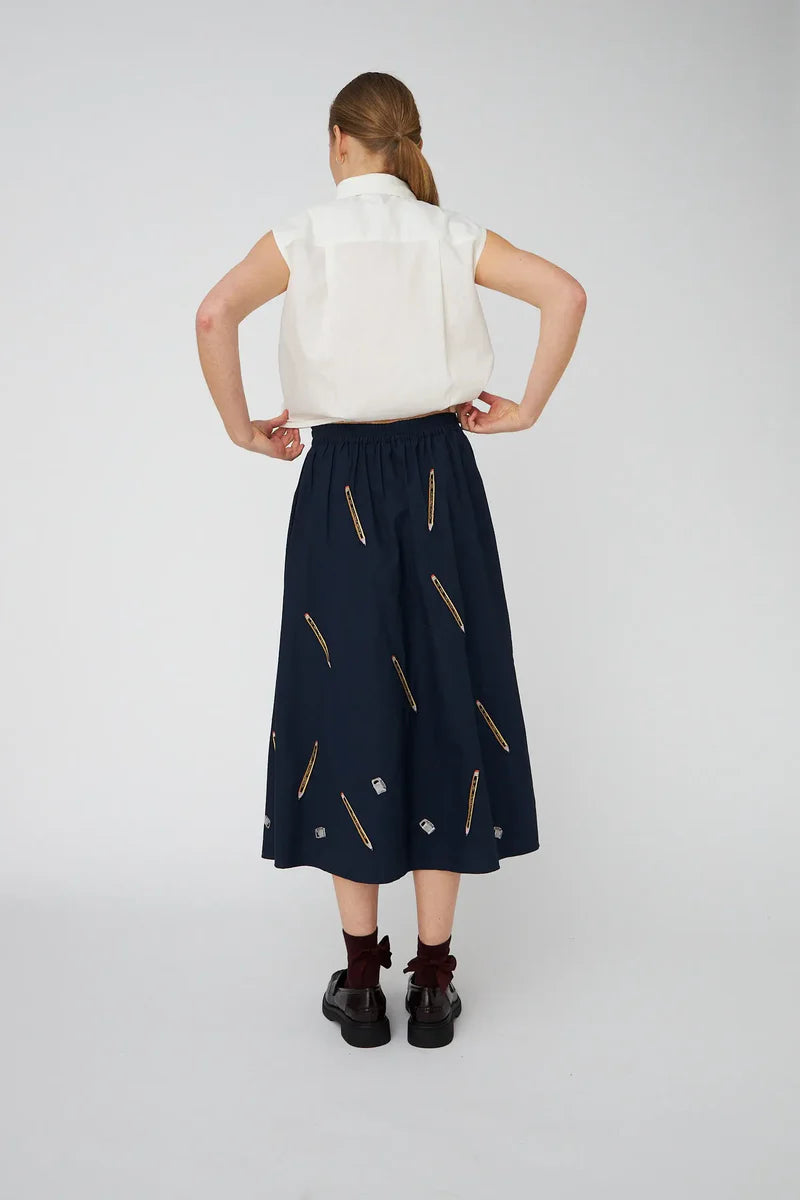 Stella Nova Embroidered Midi Skirt