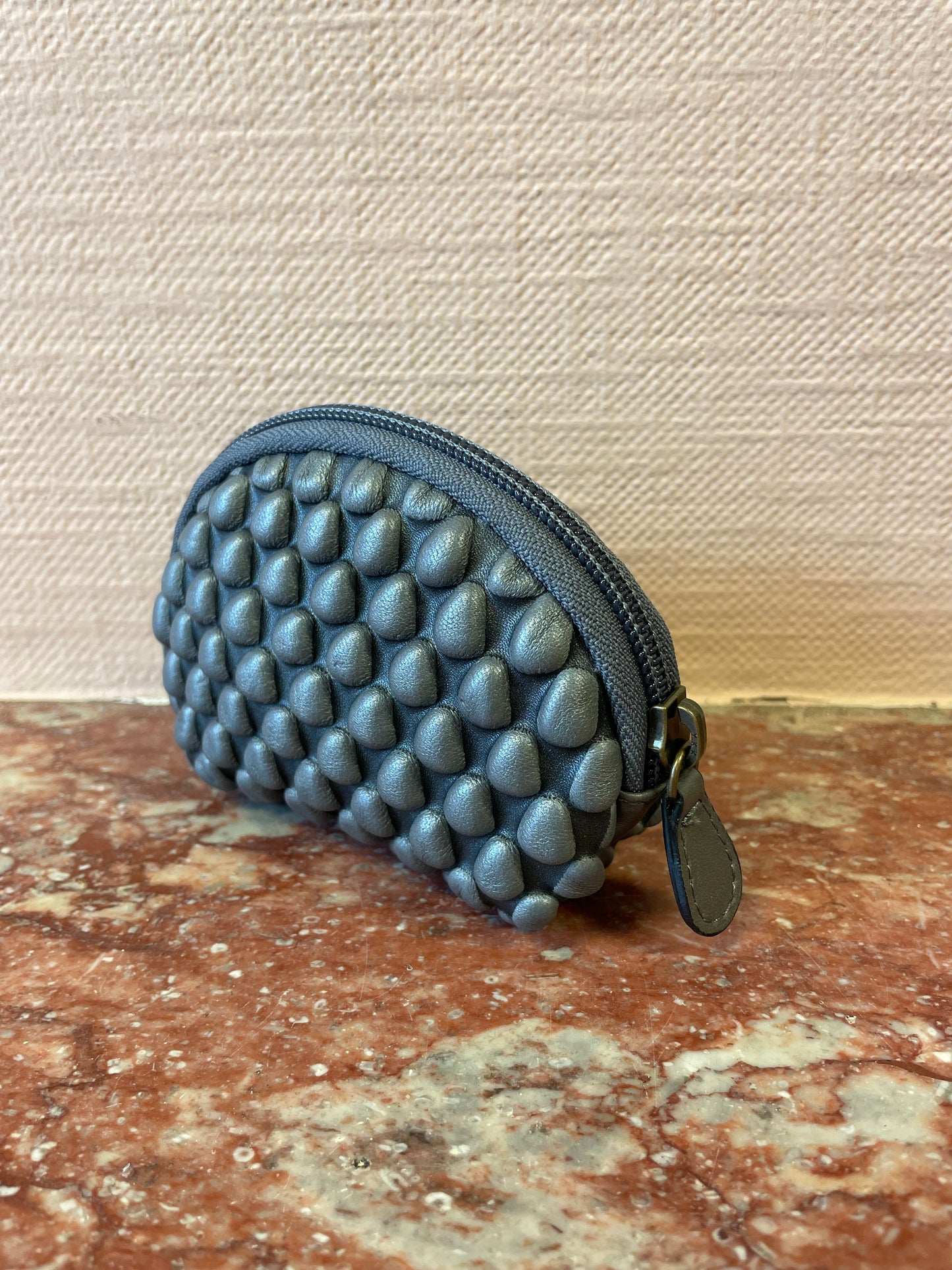 Tissa Fontaneda Half Moon Purse Steel Grey