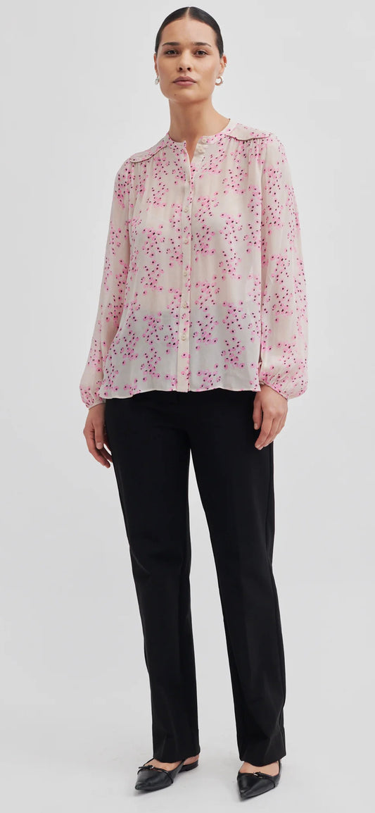 Ciloa Blouse in Dusty Pink Print