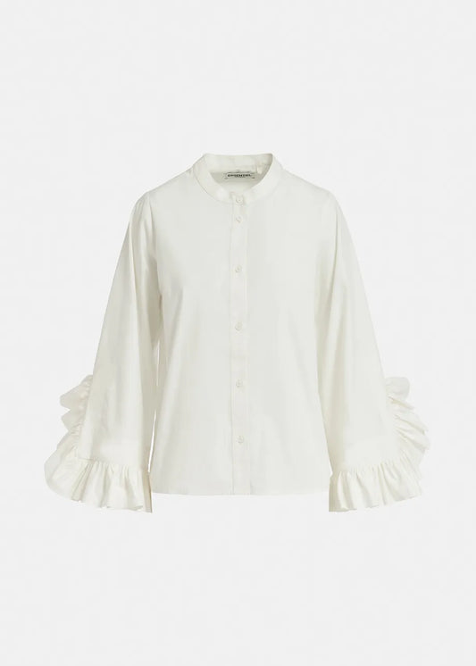 Famke White Popplin Cotton Shirt