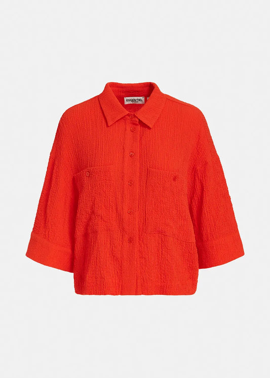 Farewell Chilli Red Cropped Shirt