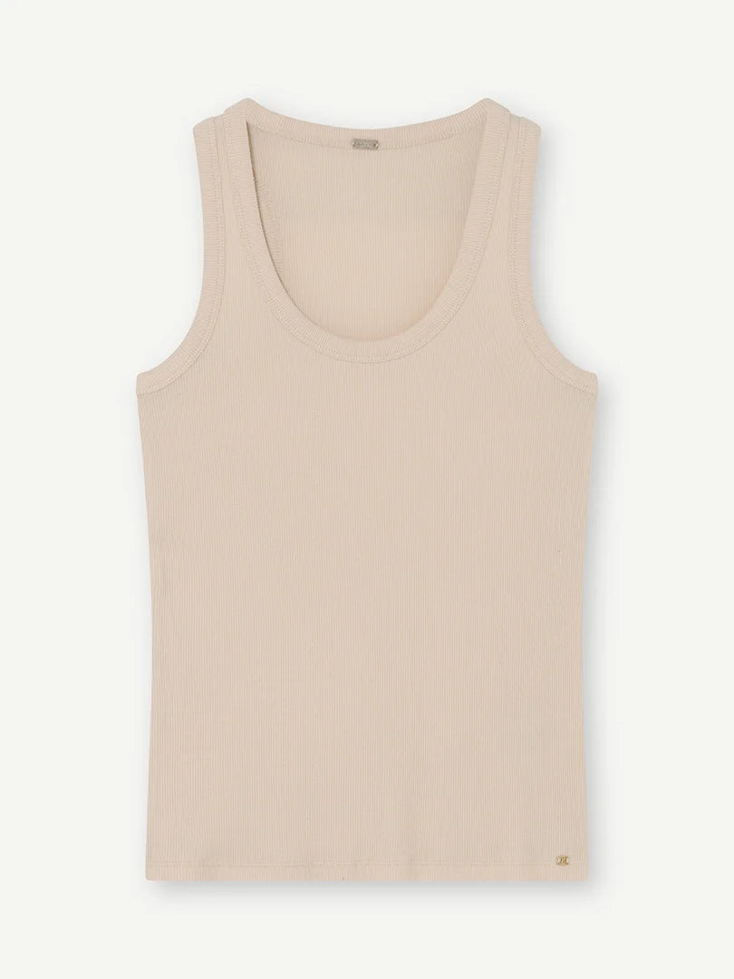 Cream Fanny Vest Top