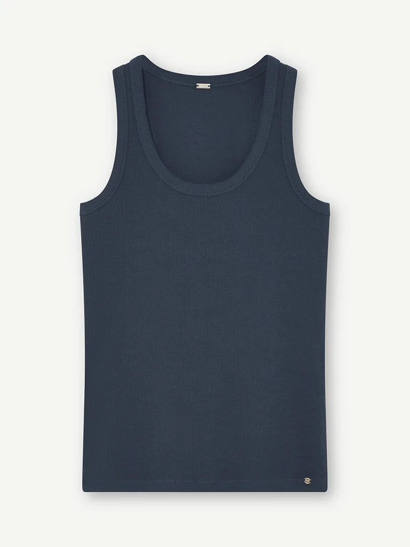 Navy Fanny Vest Top