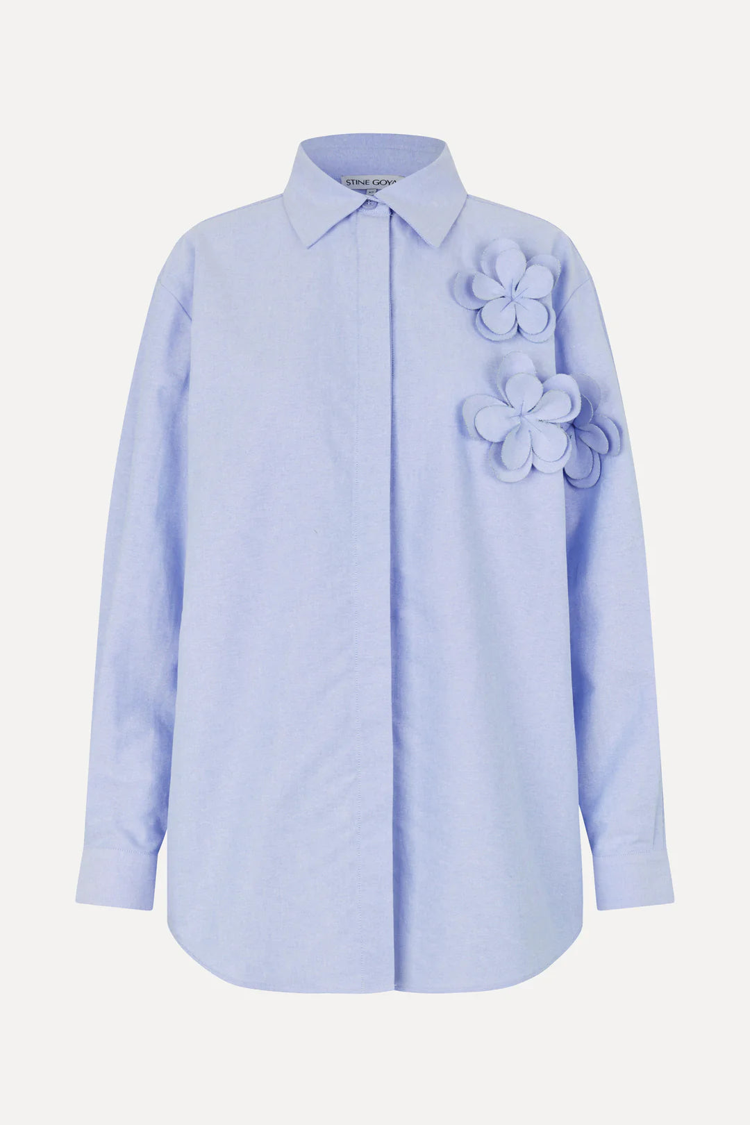 Stine Goya Floral Shirt - Brunnera Blue