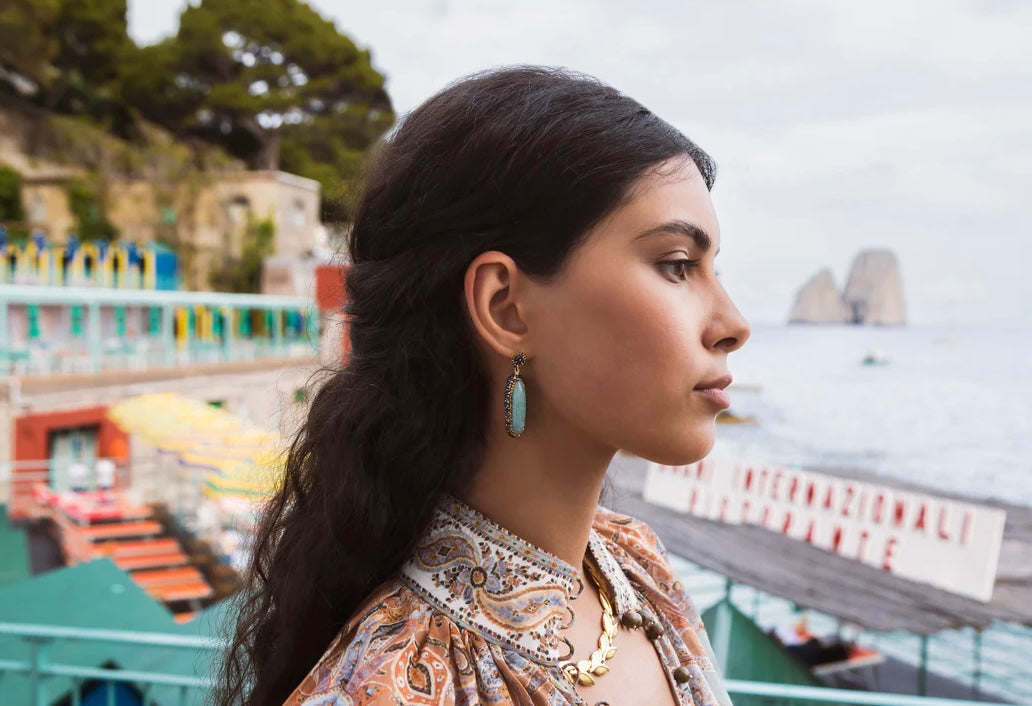 Double sided Amazonite Earrings