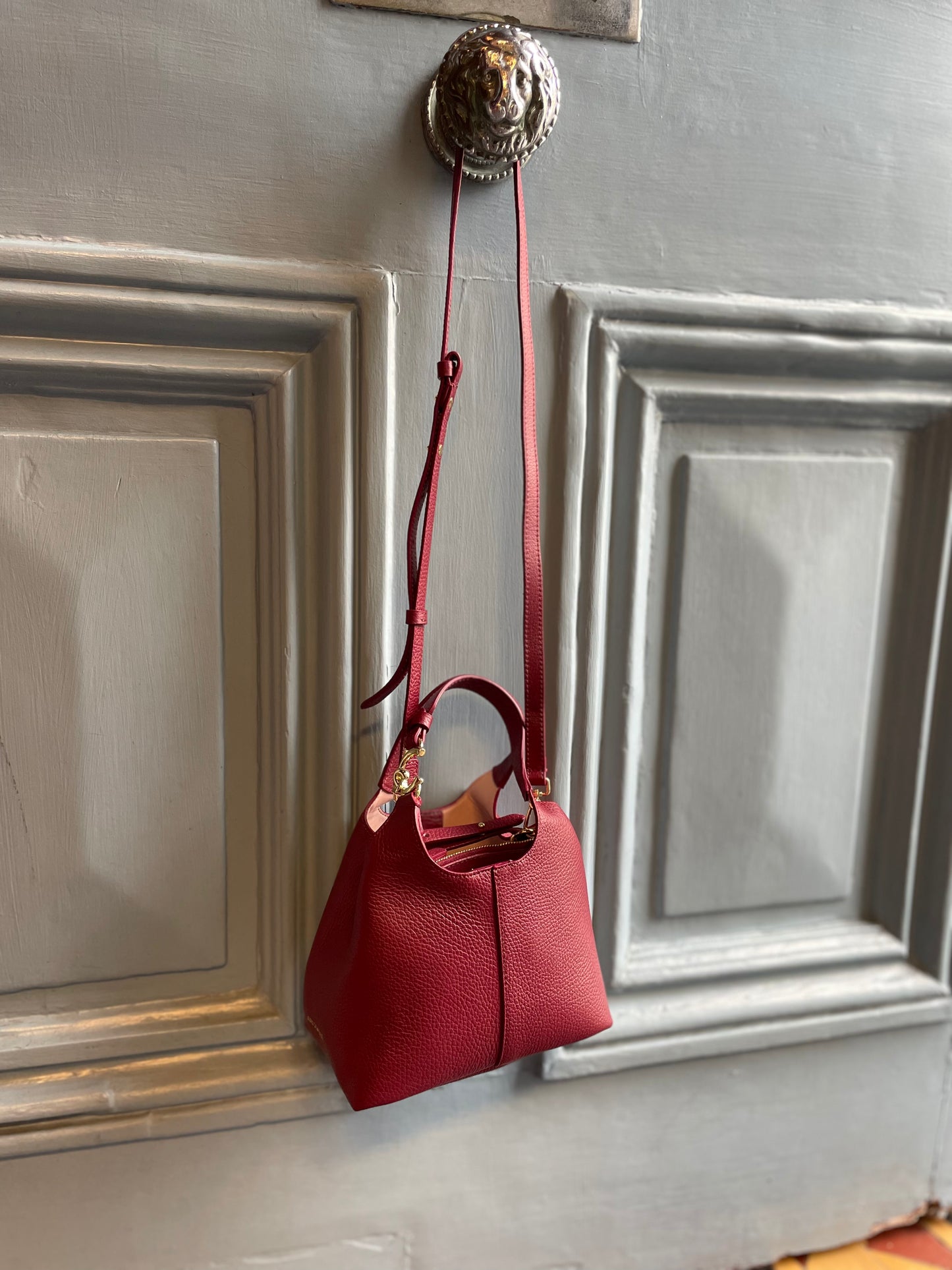 Coccinelle C-Easy Grained Leather Handbag