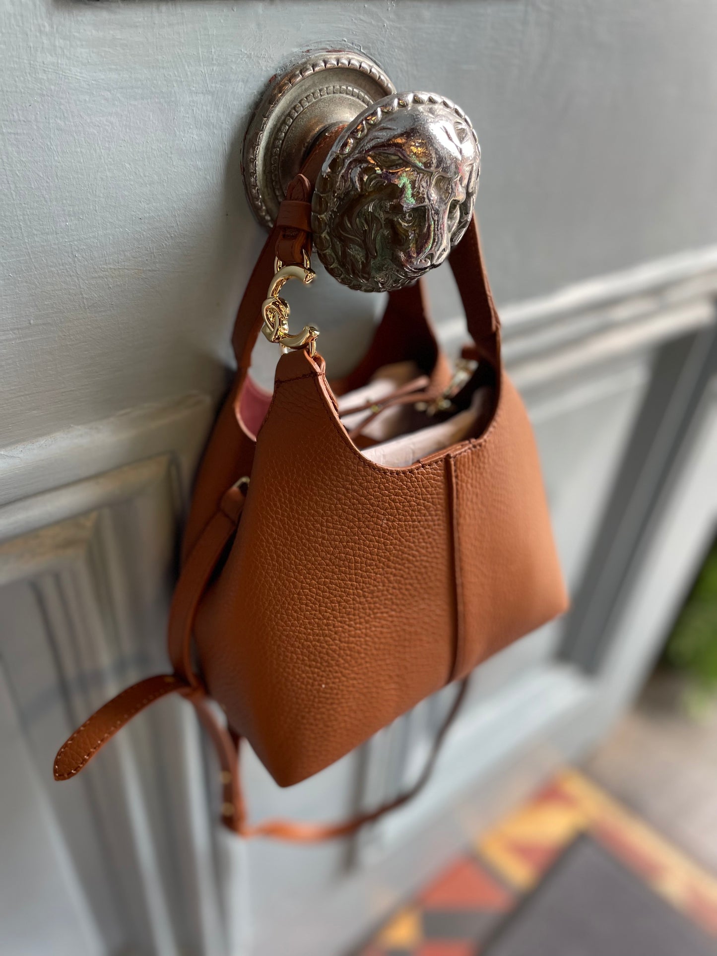 Coccinelle C-Easy Grained Leather Handbag