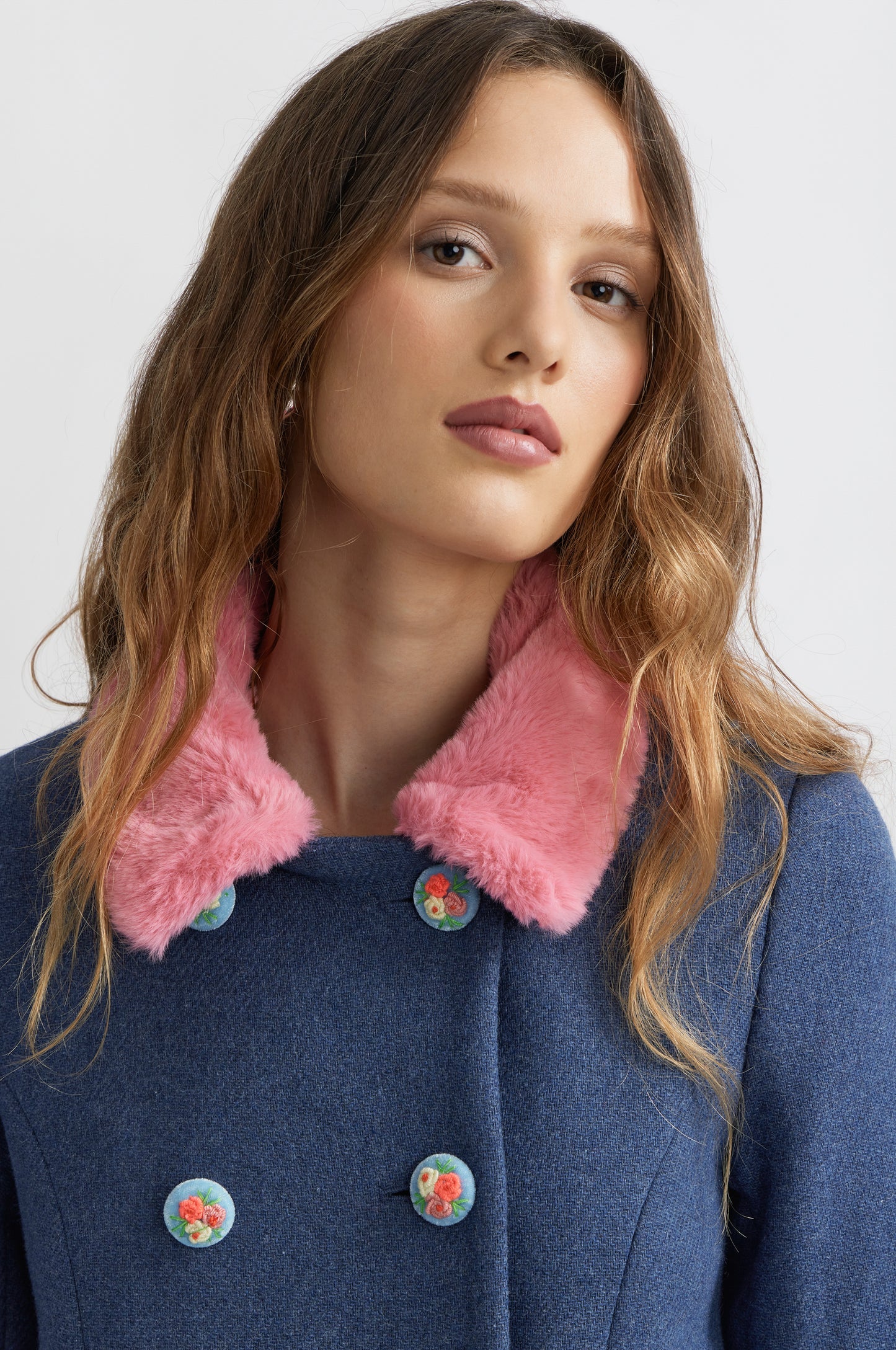 Manoush Blue Wool Claudi Jacket