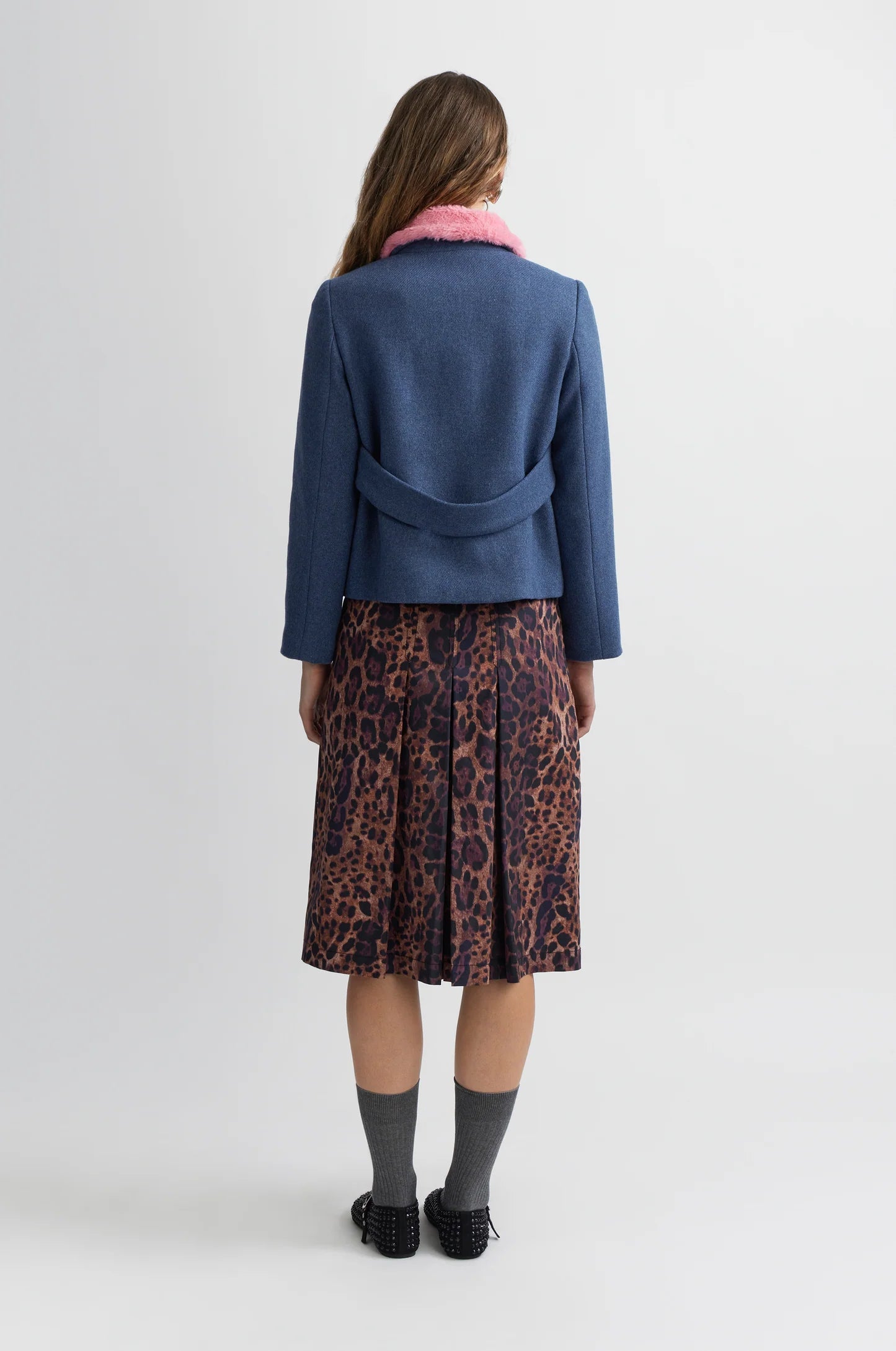Manoush Blue Wool Claudi Jacket