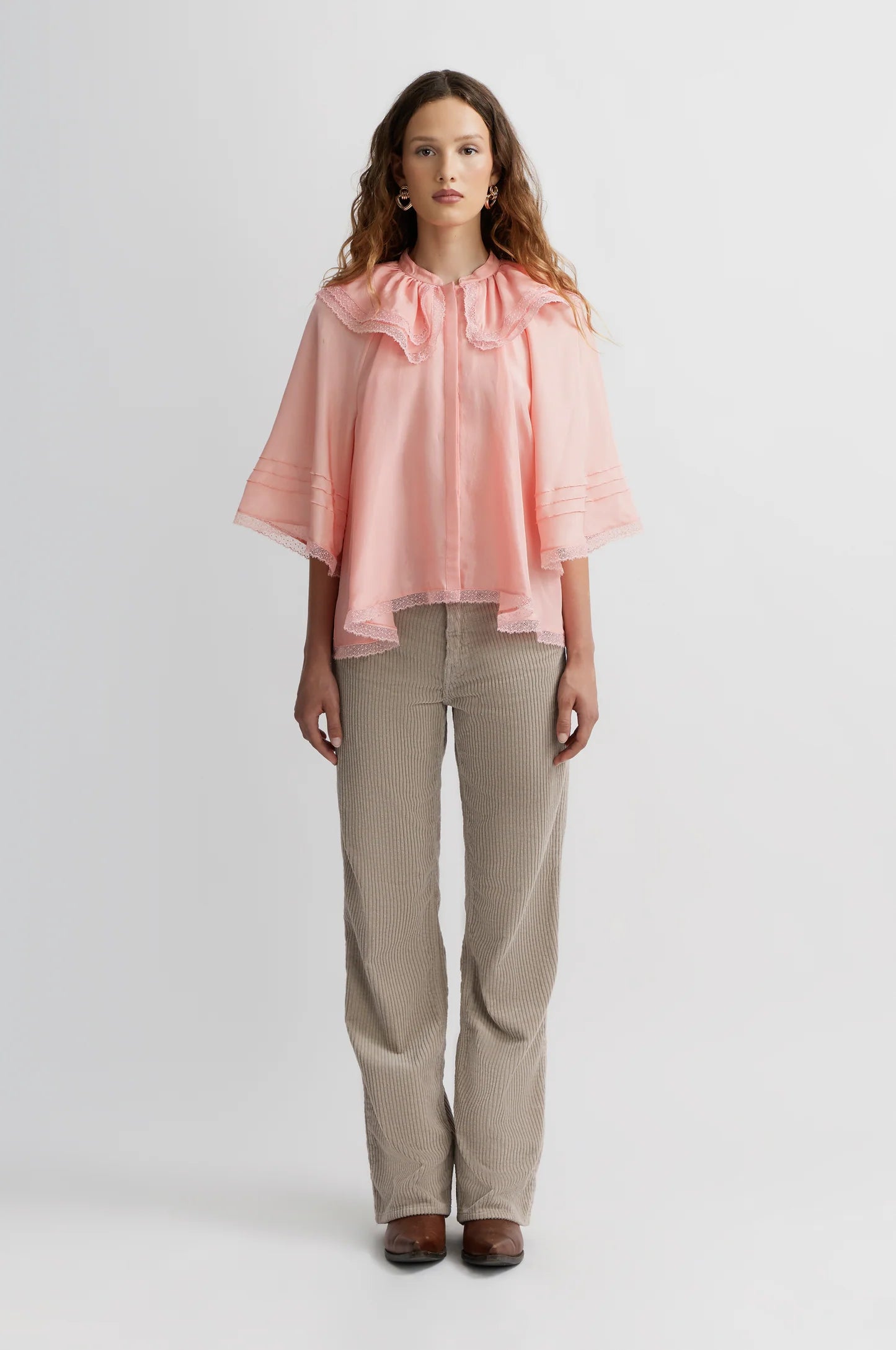 Manoush Peach Lace Blouse