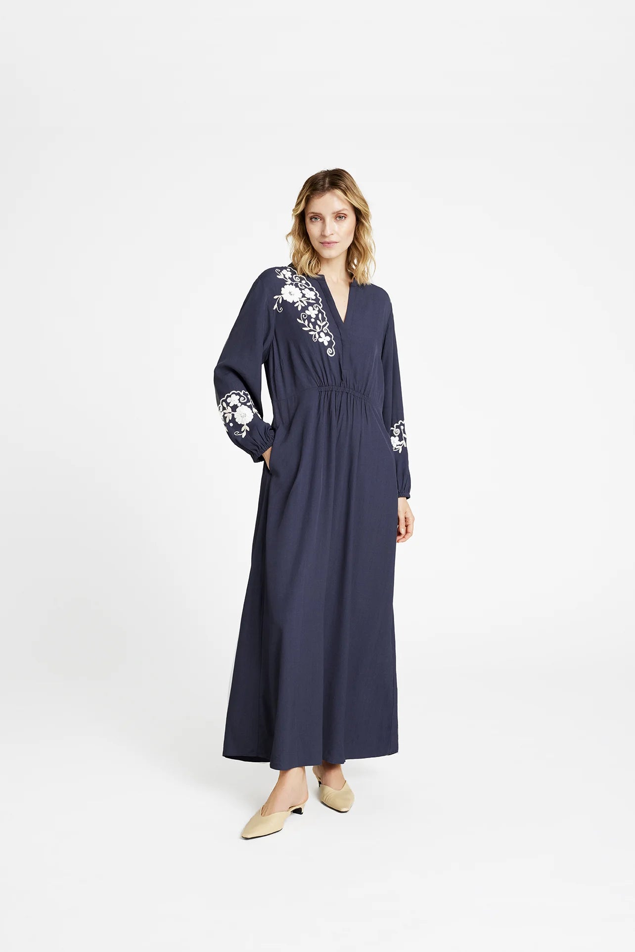 Gustav Navy Hali Long Dress