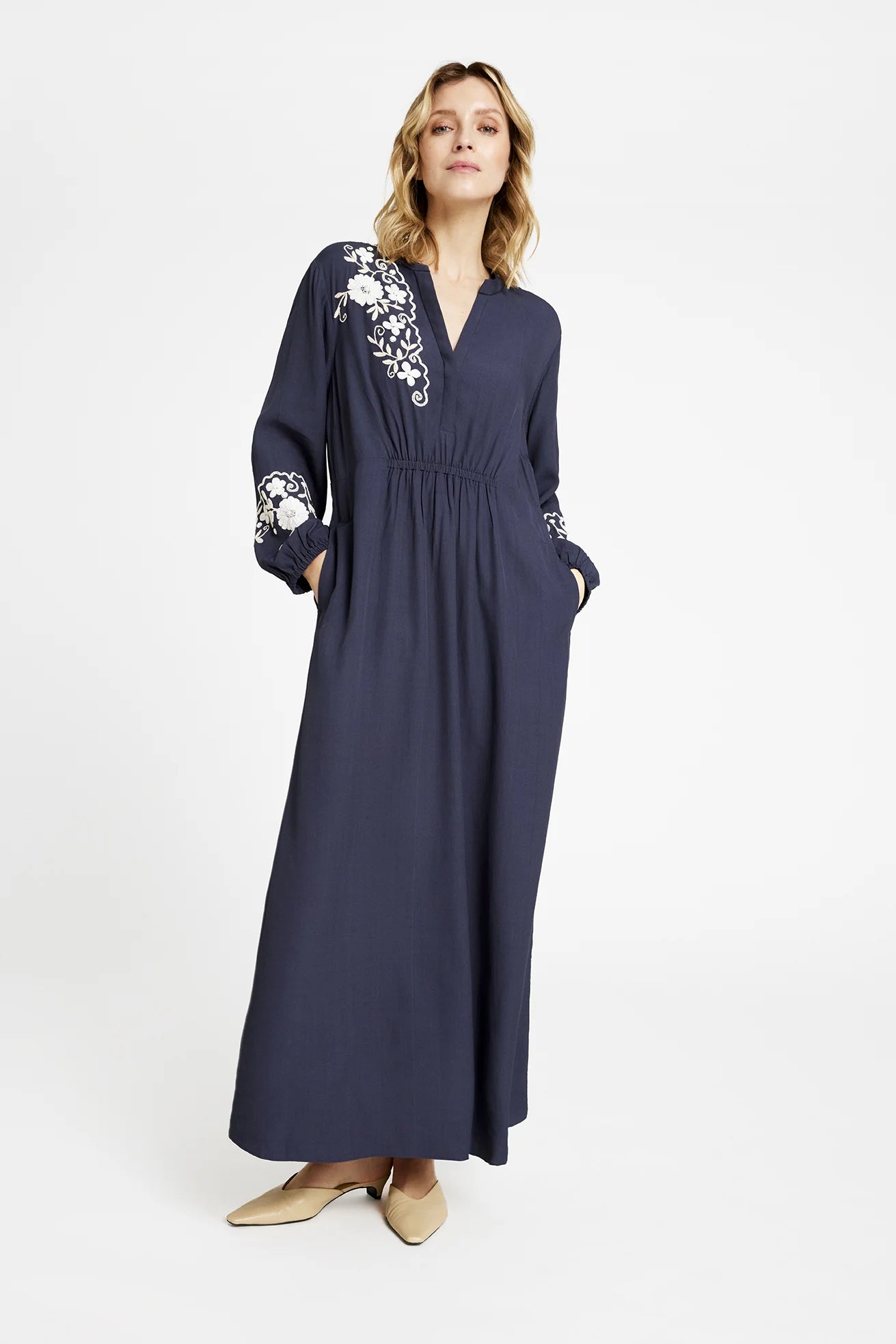 Gustav Navy Hali Long Dress