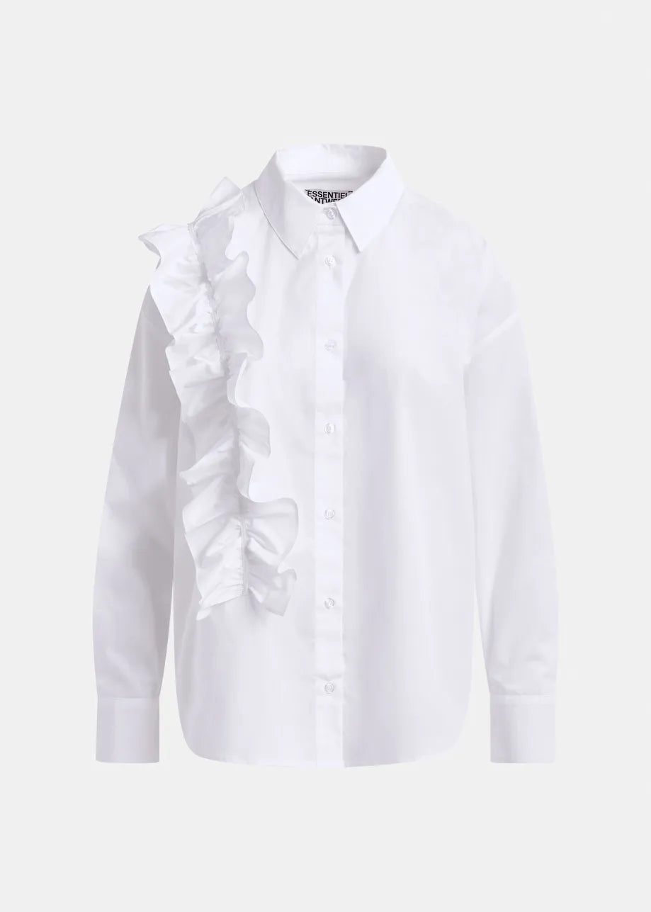 Essentiel Antwerp Ibody Frill Shirt White
