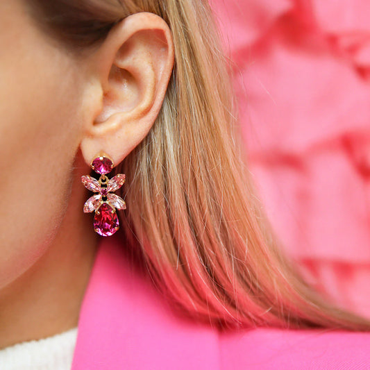 Mini Dione Earrings-Light Rose