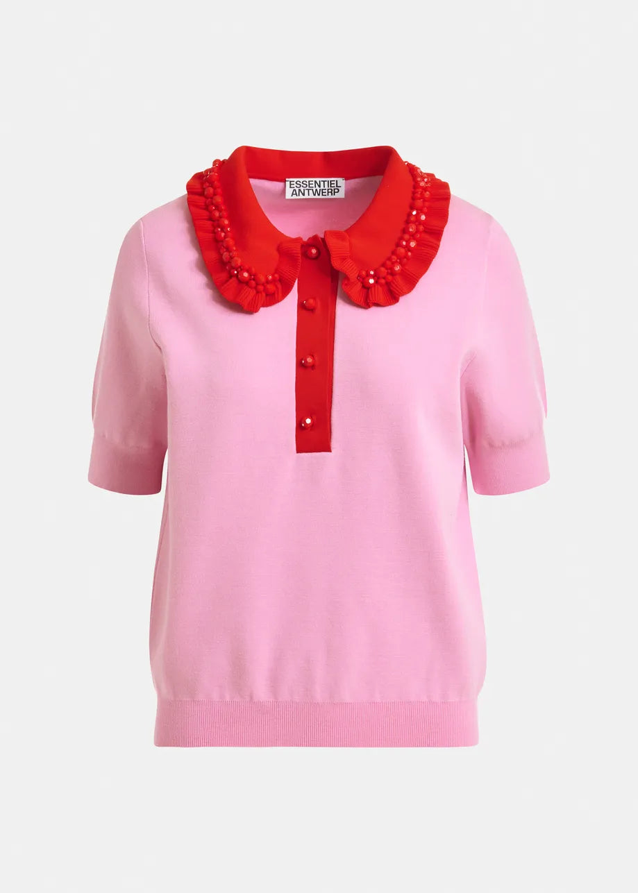 Essentiel Antwerp Jewellery Embroidered Knit Polo
