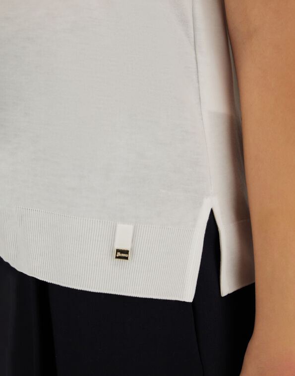 Herno White T Shirt in Glam Knit