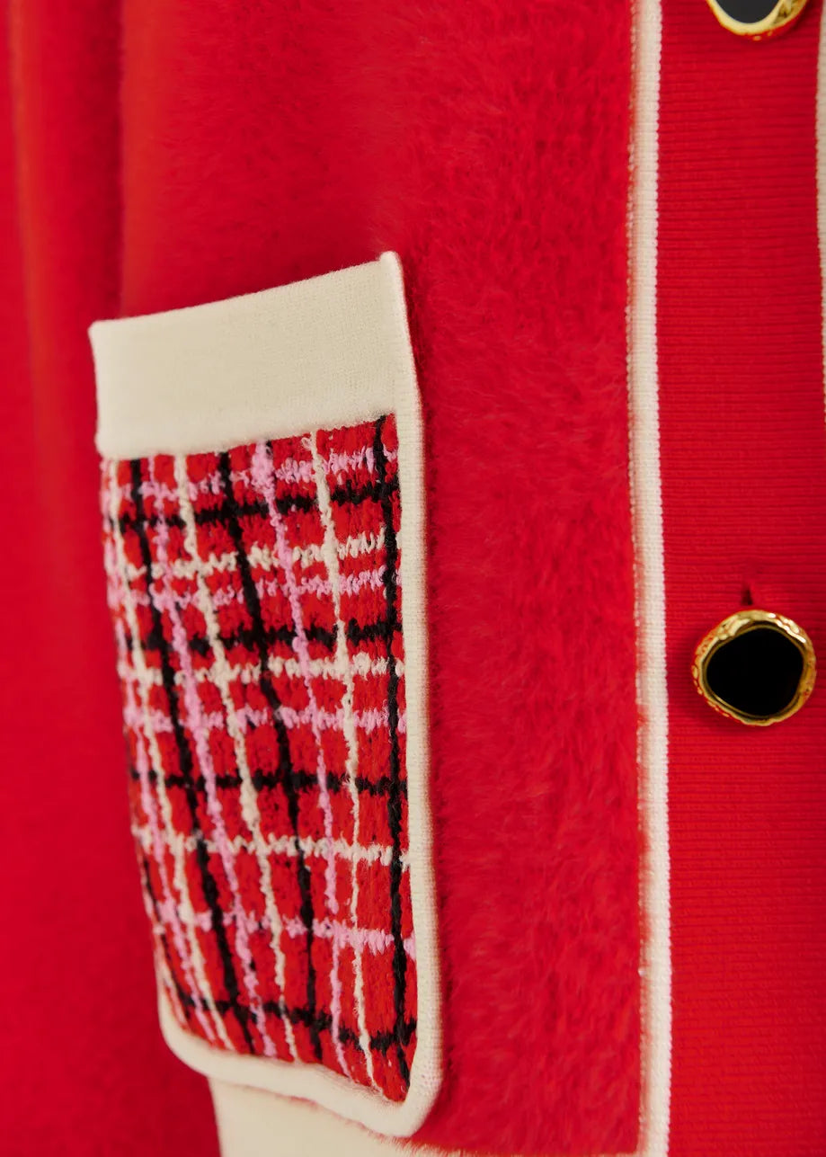 Essentiel Antwerp Joilu Knitted Jacket Red/Pink