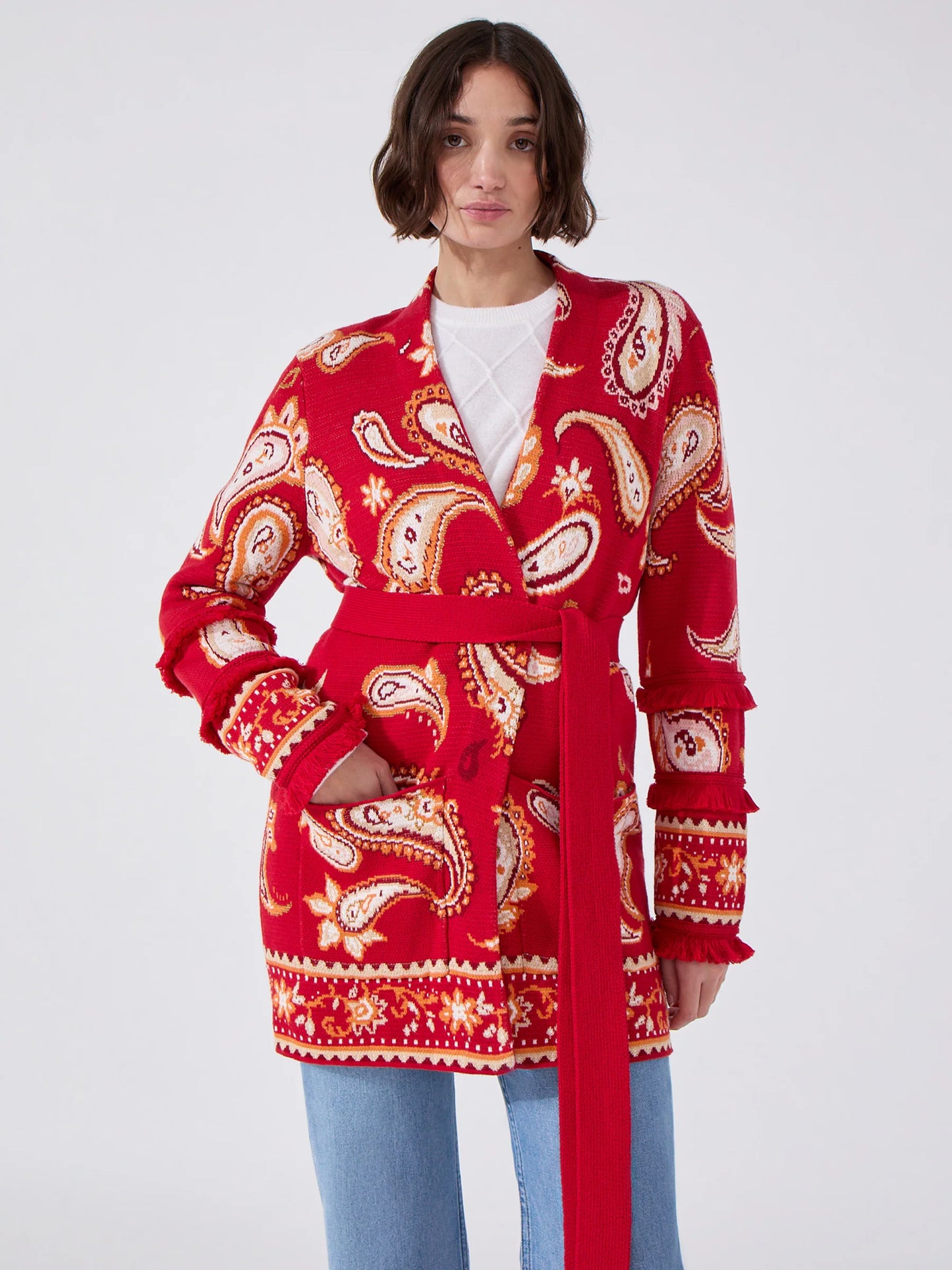Hayley Menzies Jimi Cardigan Red