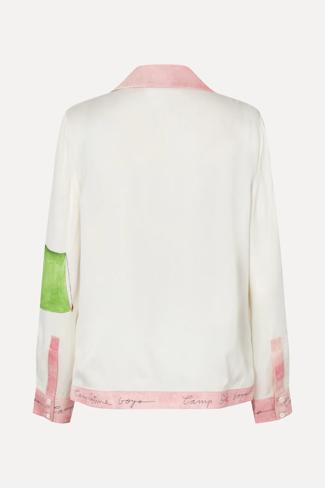 Stine Goya Loose Long Sleeve White Shirt With Print