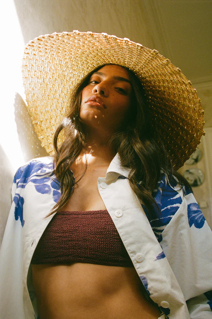 Moon And Mellow Jardin Blue Shirt