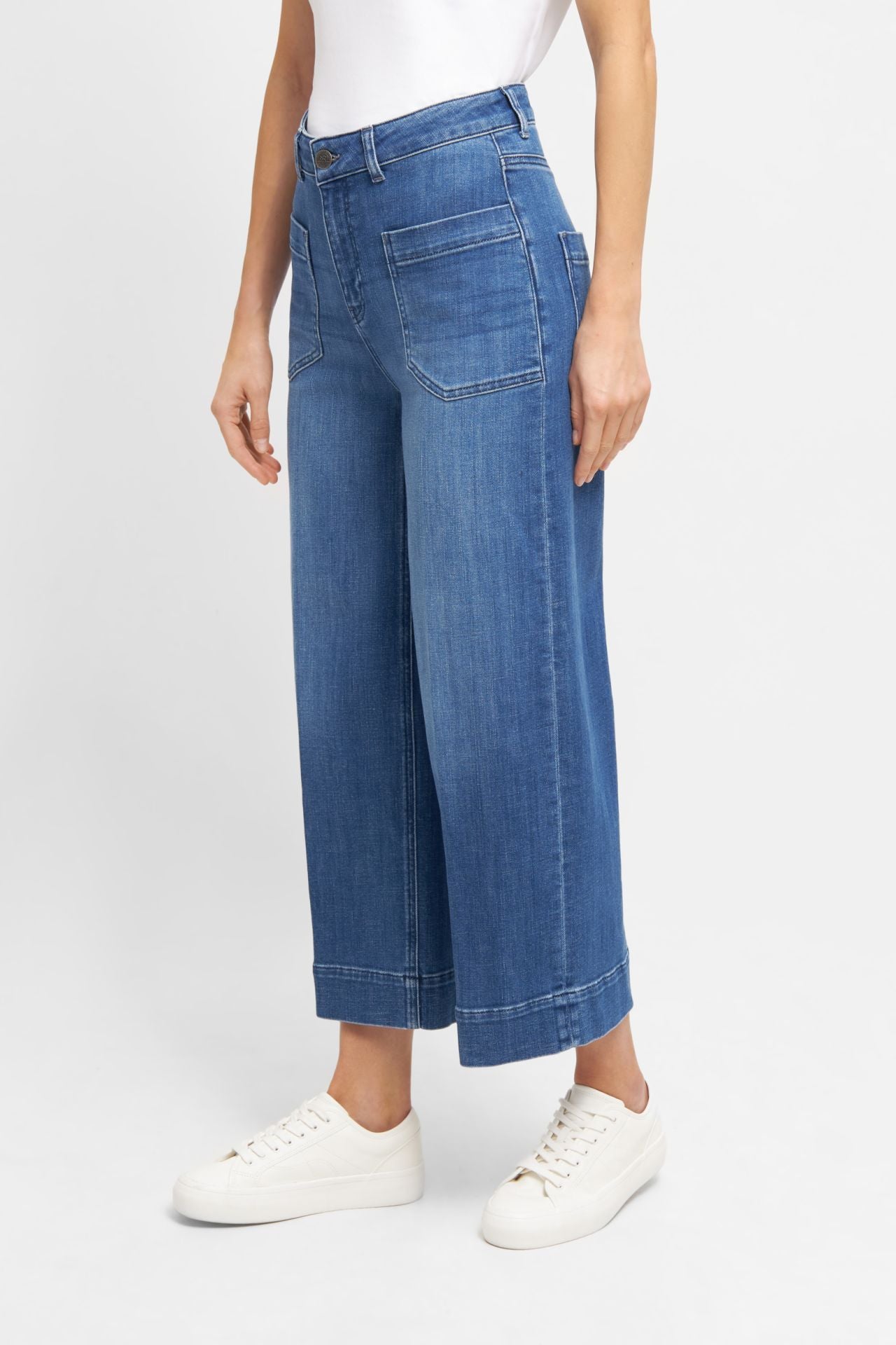 Raffaello Rossi Miru 6/8 Length Jeans in Authentic Blue