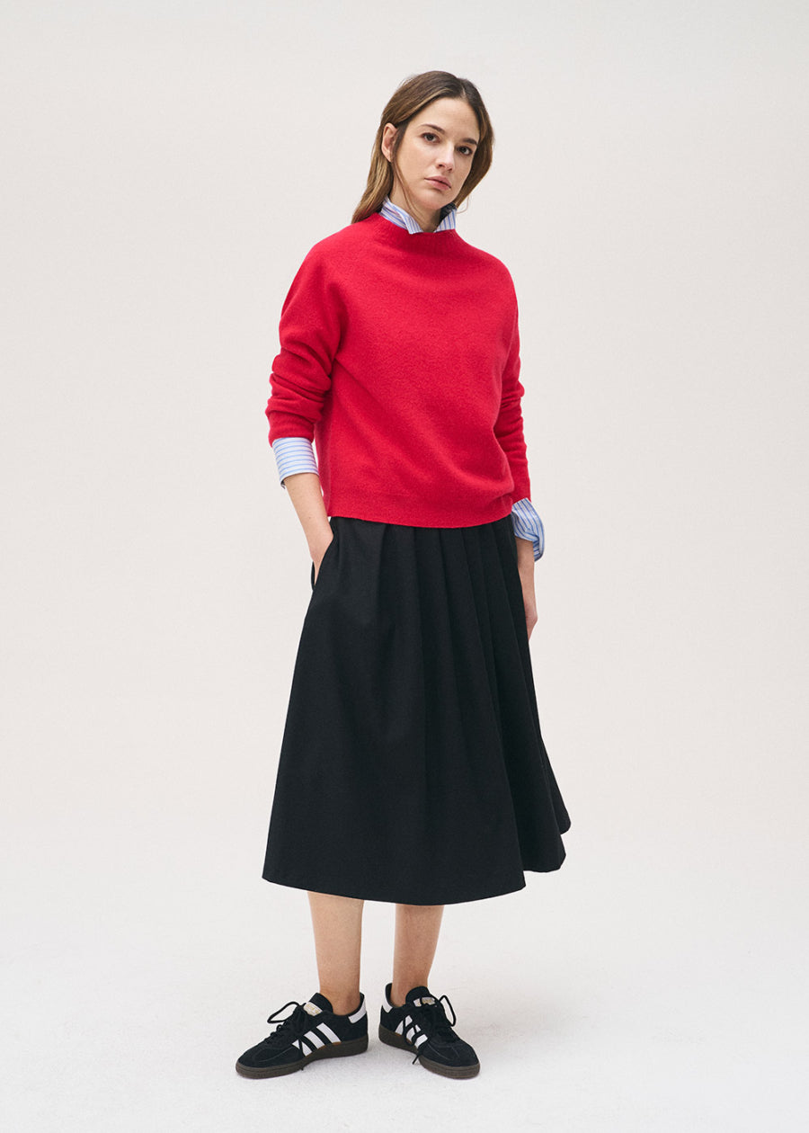 Rosso35 Raspberry Red Fine Knit Sweater