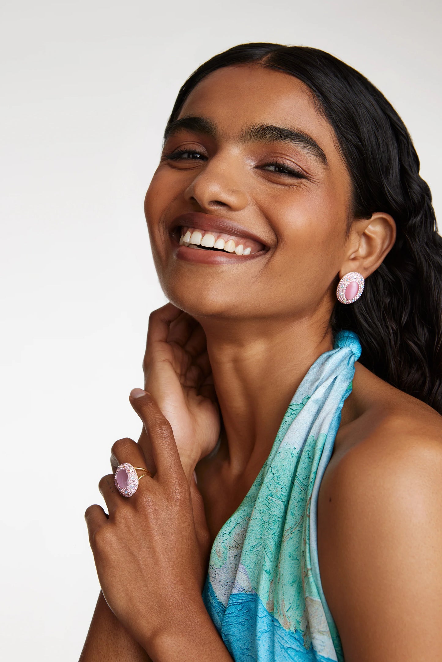 Soru Pink Dot Stud Earrings
