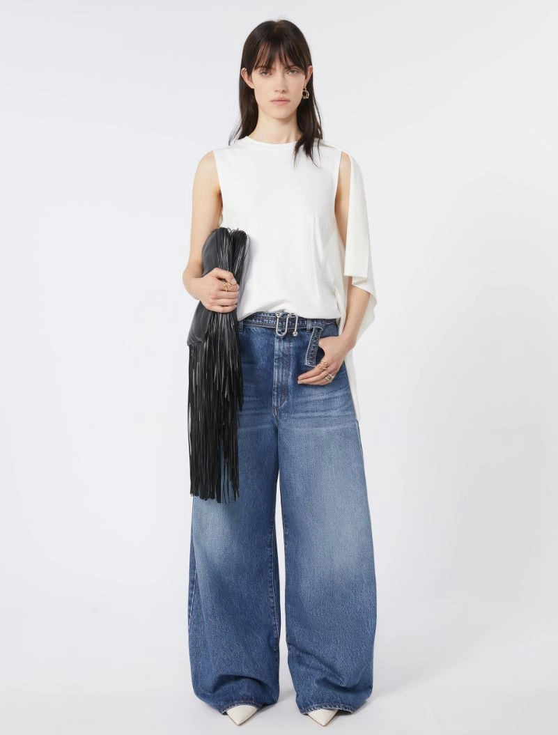 Sportmax Cera Fitted T-Shirt With Double Material