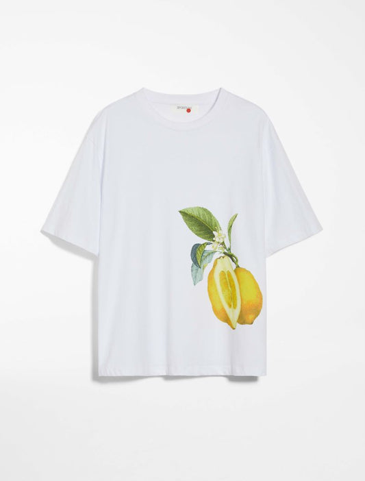 Floral Print T-Shirt Optical White