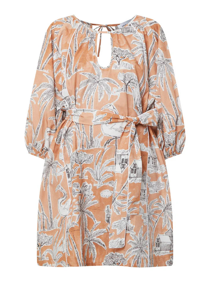 Moon And Mellow Flamingo Mini Dress