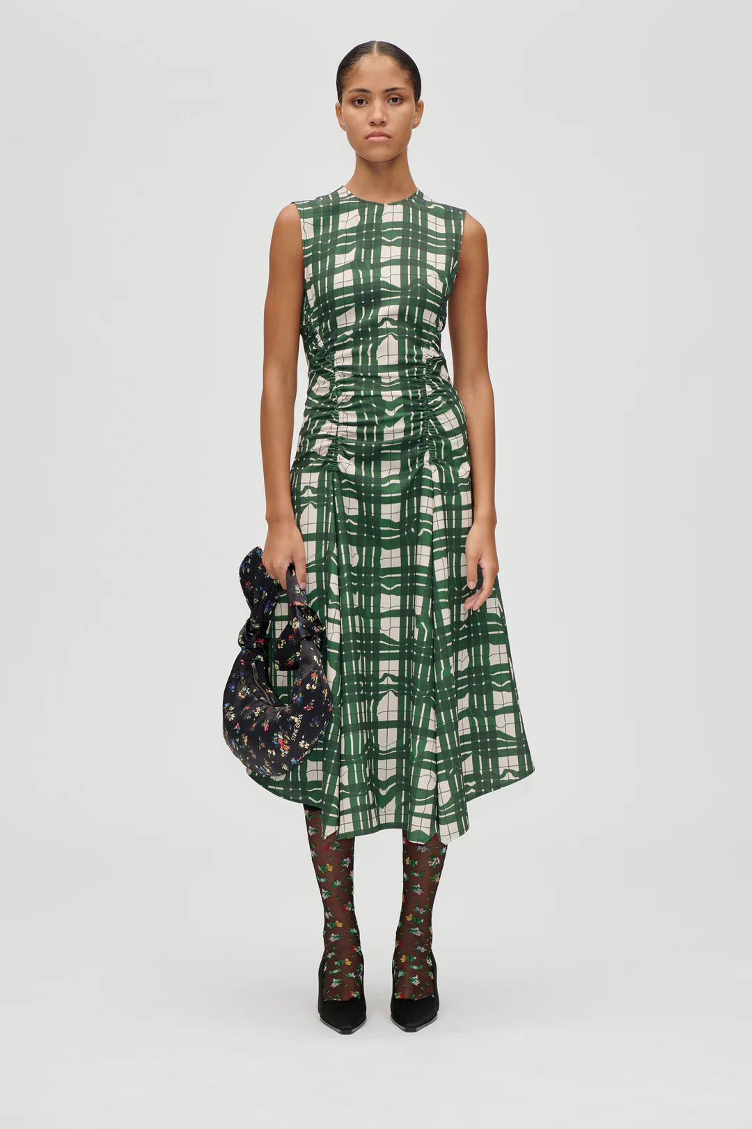 Stine Goya Sleeveless Gathered Midi Dress
