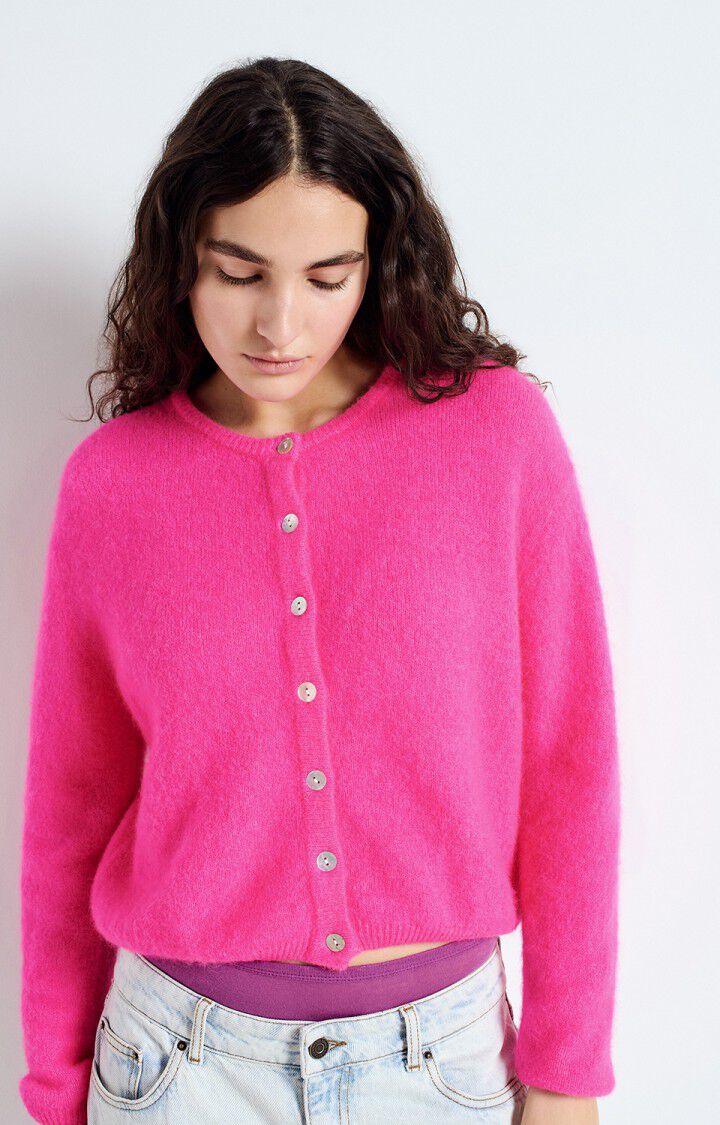 American Vintage Vitow Cardigan Fluorescent Pink
