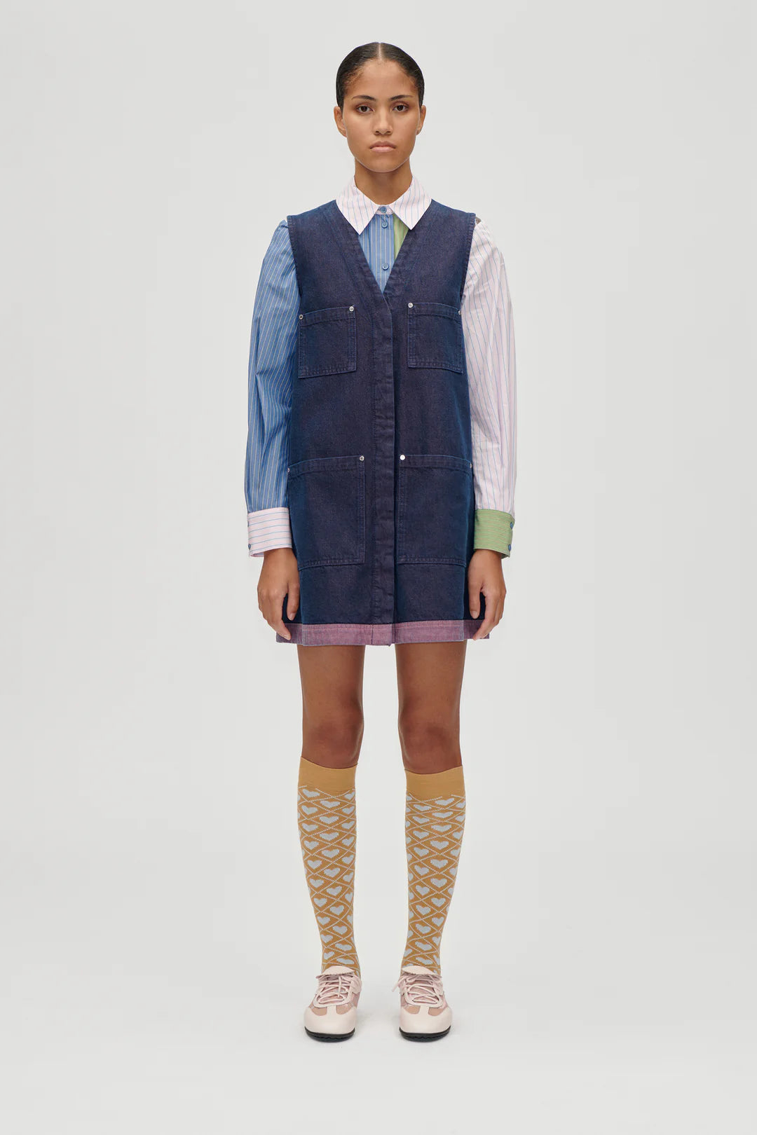 Stine Goya Vest Style Mini Dress With Pockets
